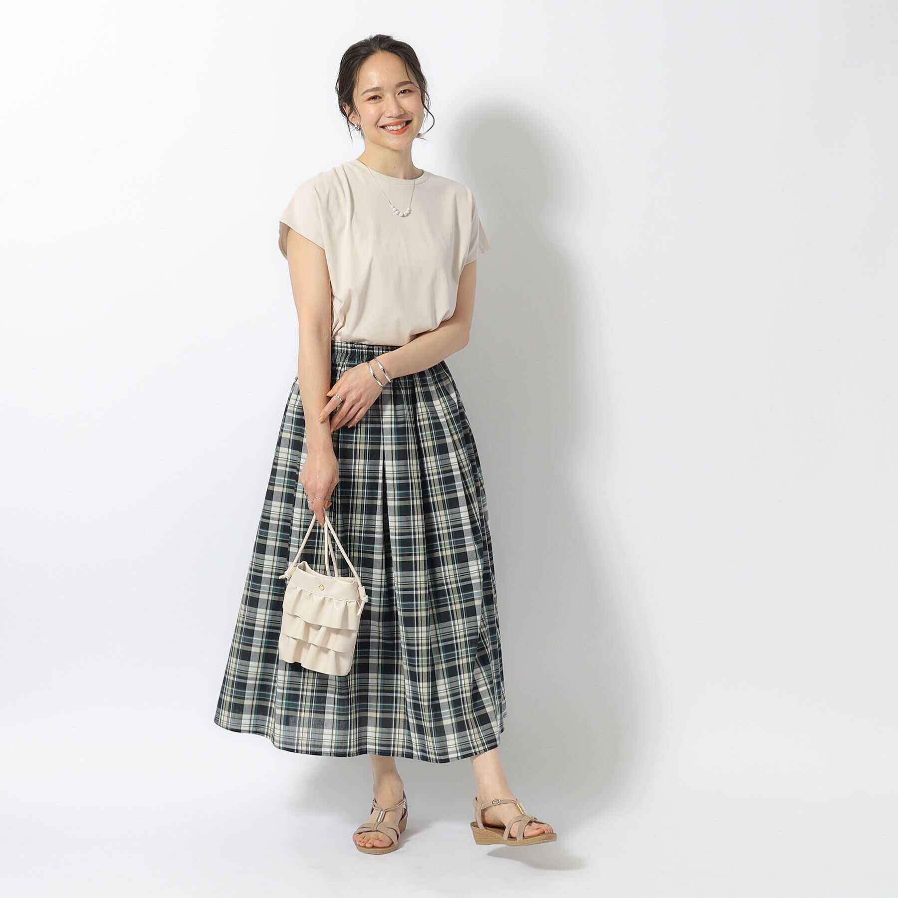 SHOO･LA･RUE「【洗える/UV】Aライン 後ろタック フレンチトップス」|Tシャツ・カットソー|