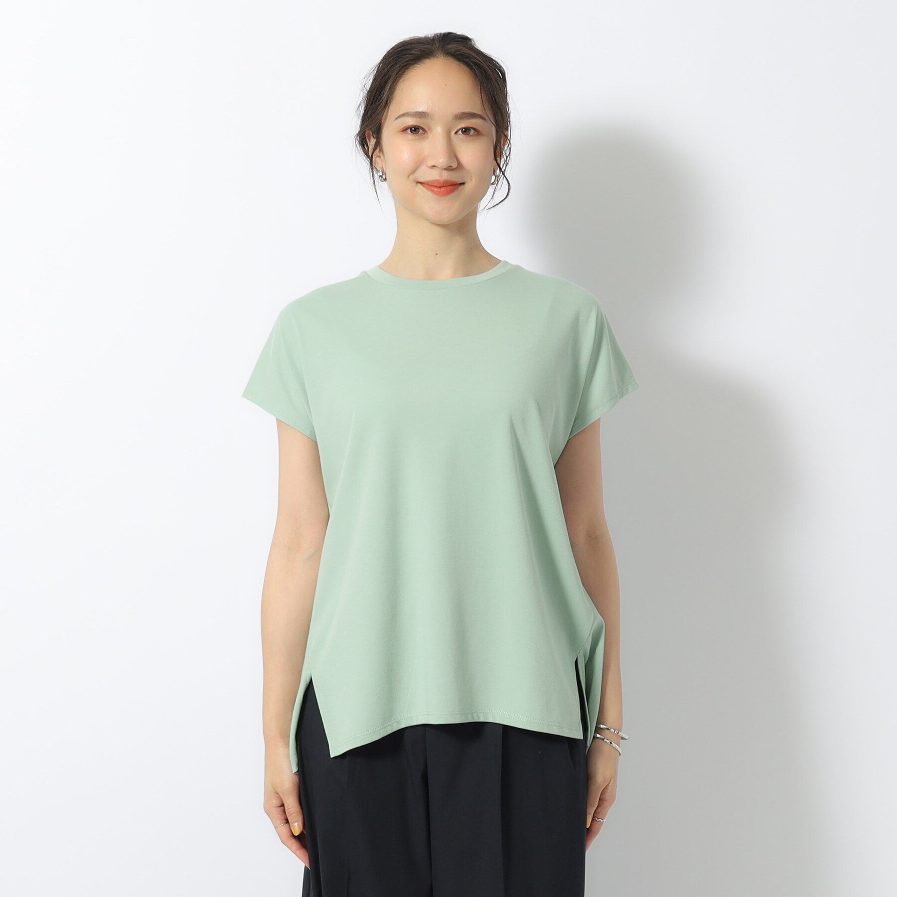 SHOO･LA･RUE「【洗える/UV】Aライン 後ろタック フレンチトップス」|Tシャツ・カットソー|