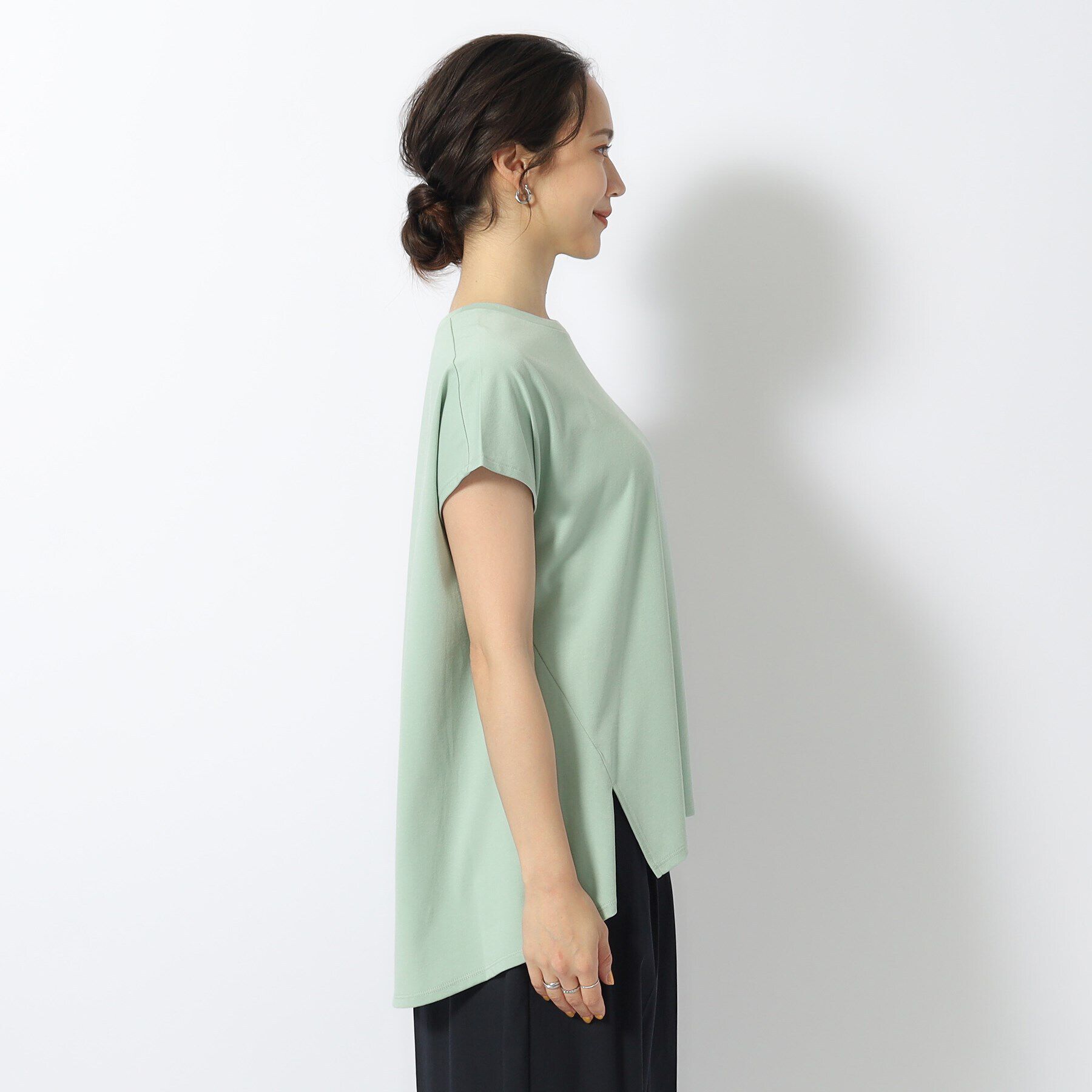 SHOO･LA･RUE「【洗える/UV】Aライン 後ろタック フレンチトップス」|Tシャツ・カットソー|