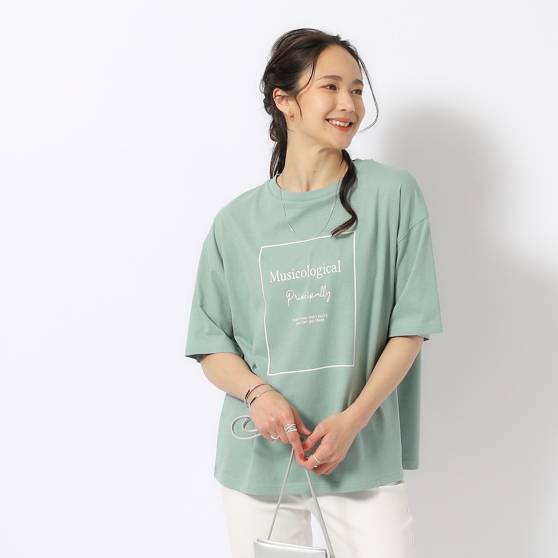 SHOO･LA･RUE「【洗える/プチプラ/綿100％】グラフィック半袖ゆるTシャツ」|Tシャツ・カットソー|