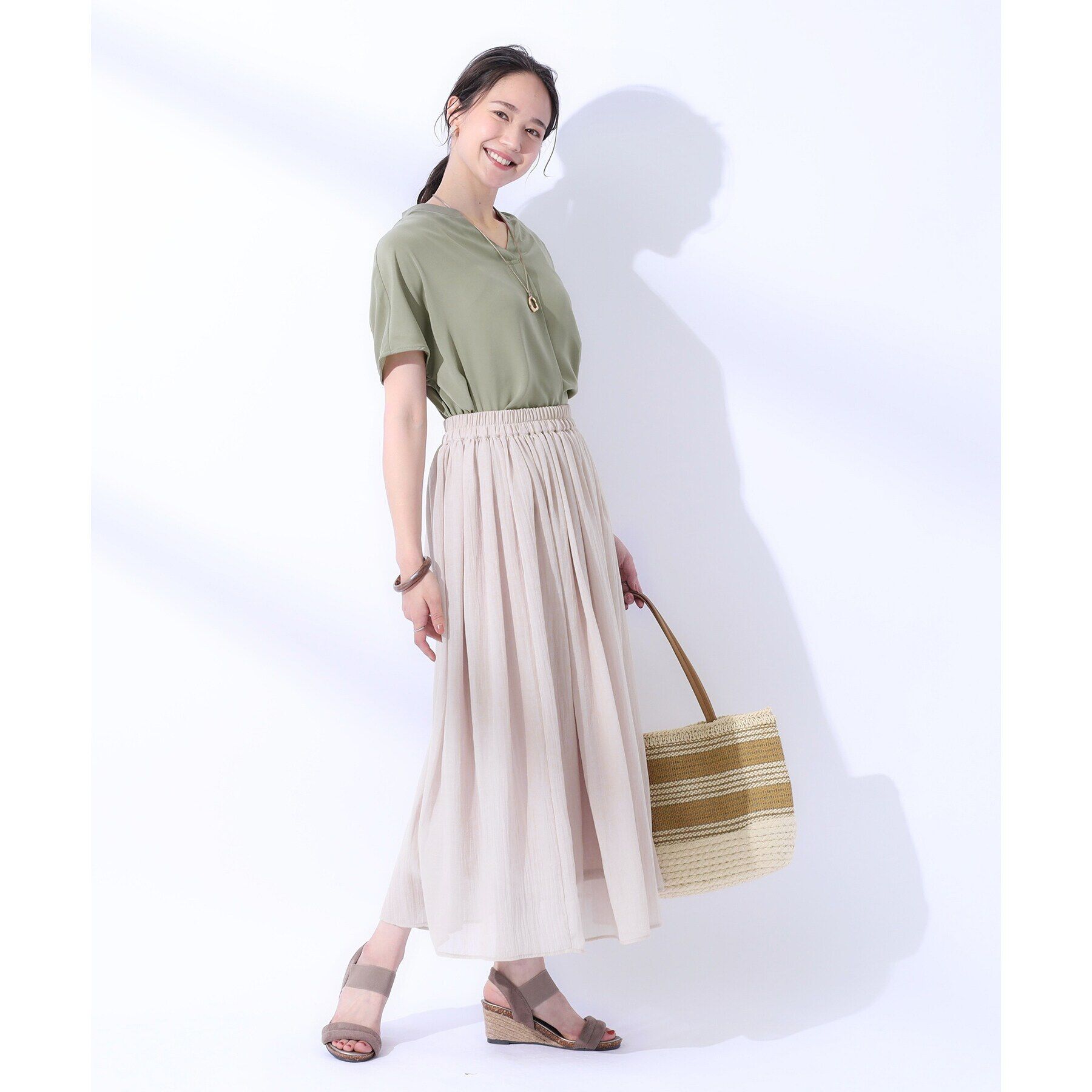 SHOO･LA･RUE「【洗える/プチプラ/無理せずキレイ】女性らしく好印象 スキッパーブラウス」|シャツ・ブラウス|