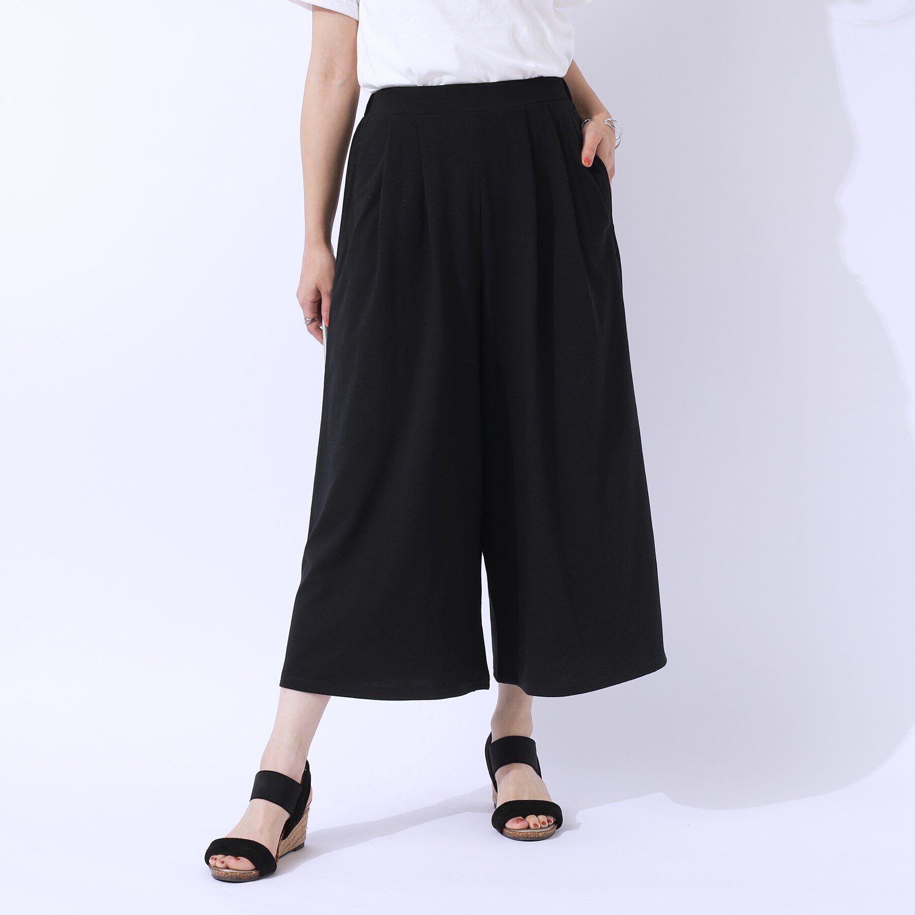 SHOO･LA･RUE「【洗える/セットアップ可】休日のリラックスコーデに やわらかワイドパンツ」|その他|