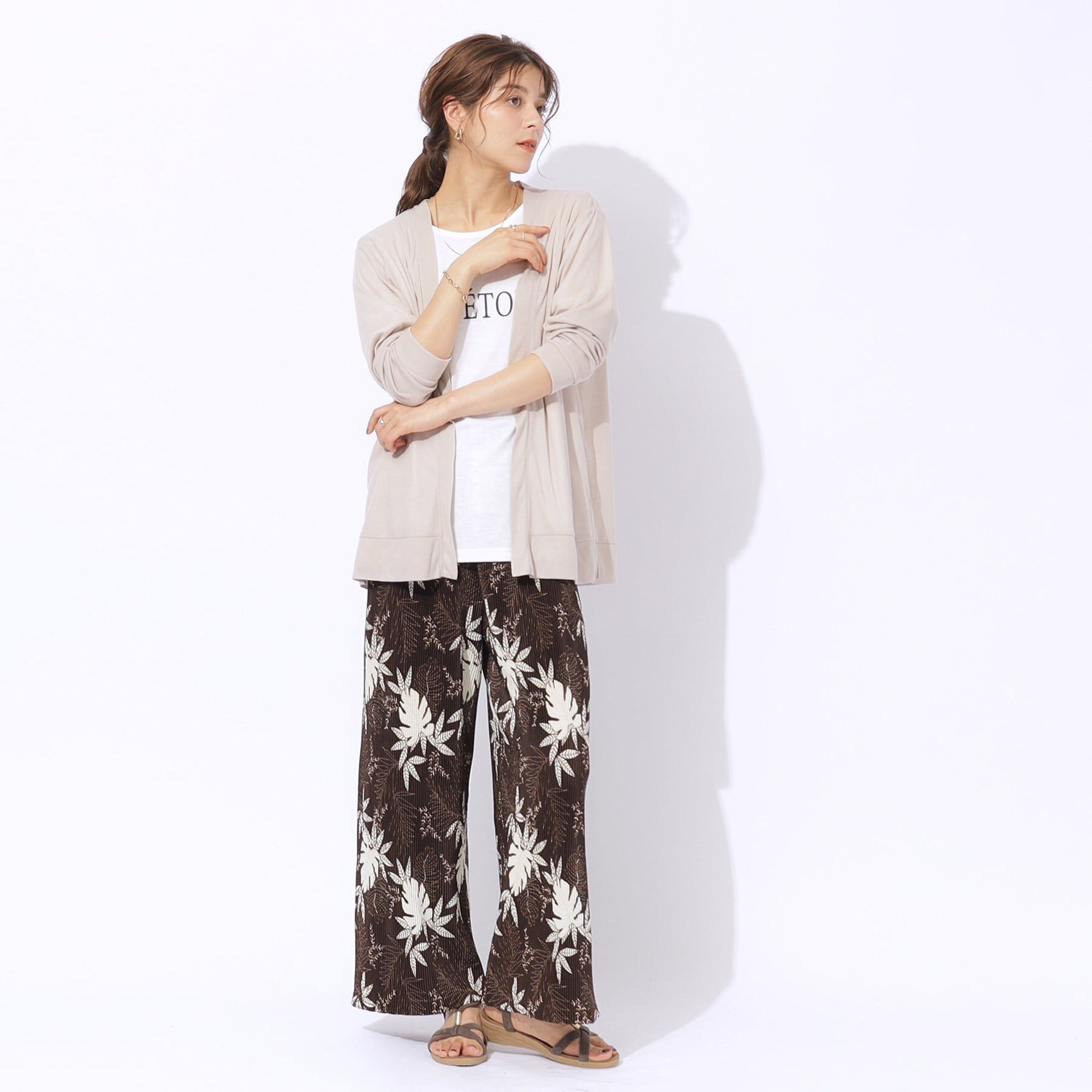 SHOO･LA･RUE「【2点セット】半袖ロゴTシャツ+カーディガン」|その他|