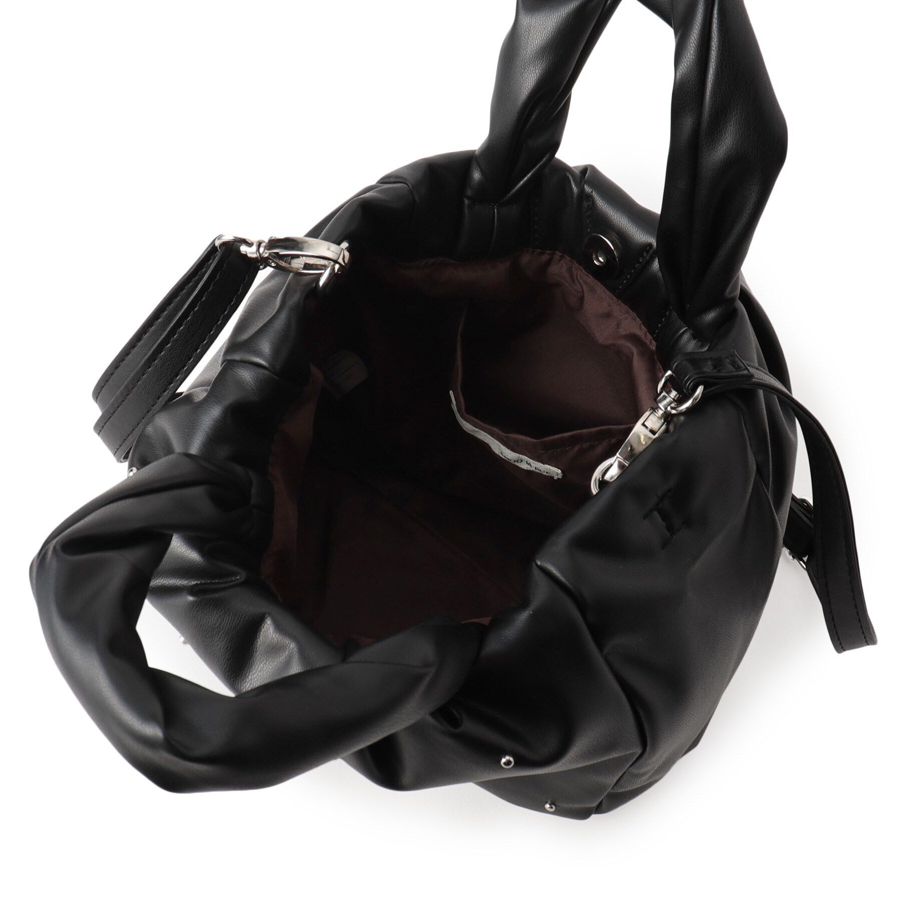 SHOO･LA･RUE「【2WAY】むぎゅっとしたフォルムがたまらまい ひねりハンドルスタッズミニトート」|トートバッグ|