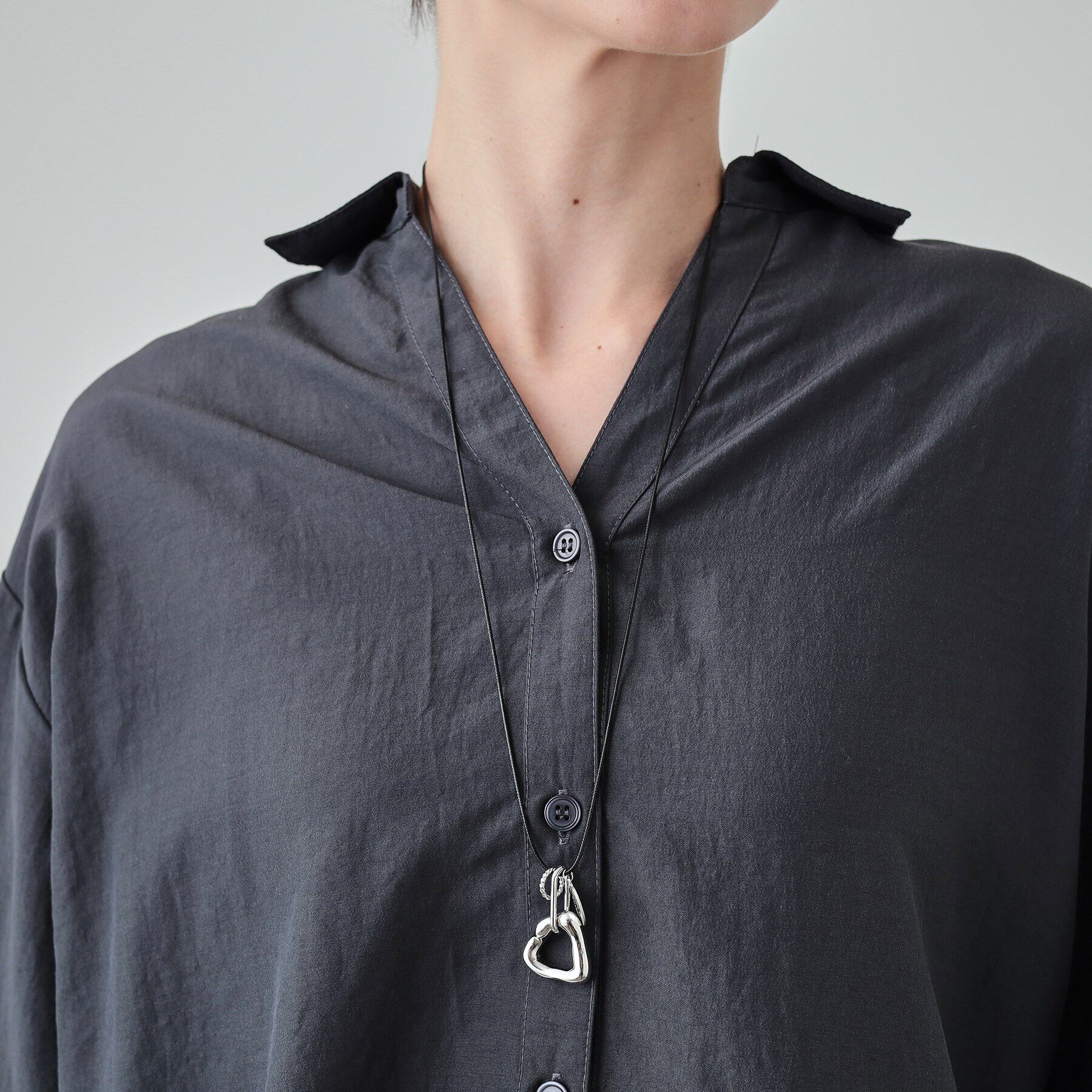 SHOO･LA･RUE「ニュアンス三角＆コインひもネックレス」|ネックレス|