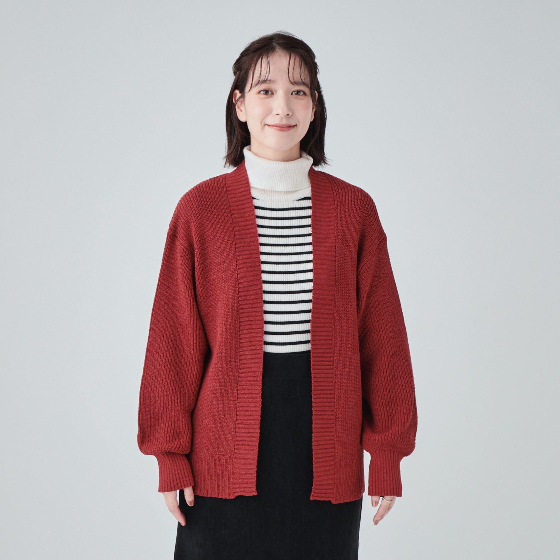 SHOO･LA･RUE「【洗える】ざっくり編みトッパーカーディガン」|カーディガン|