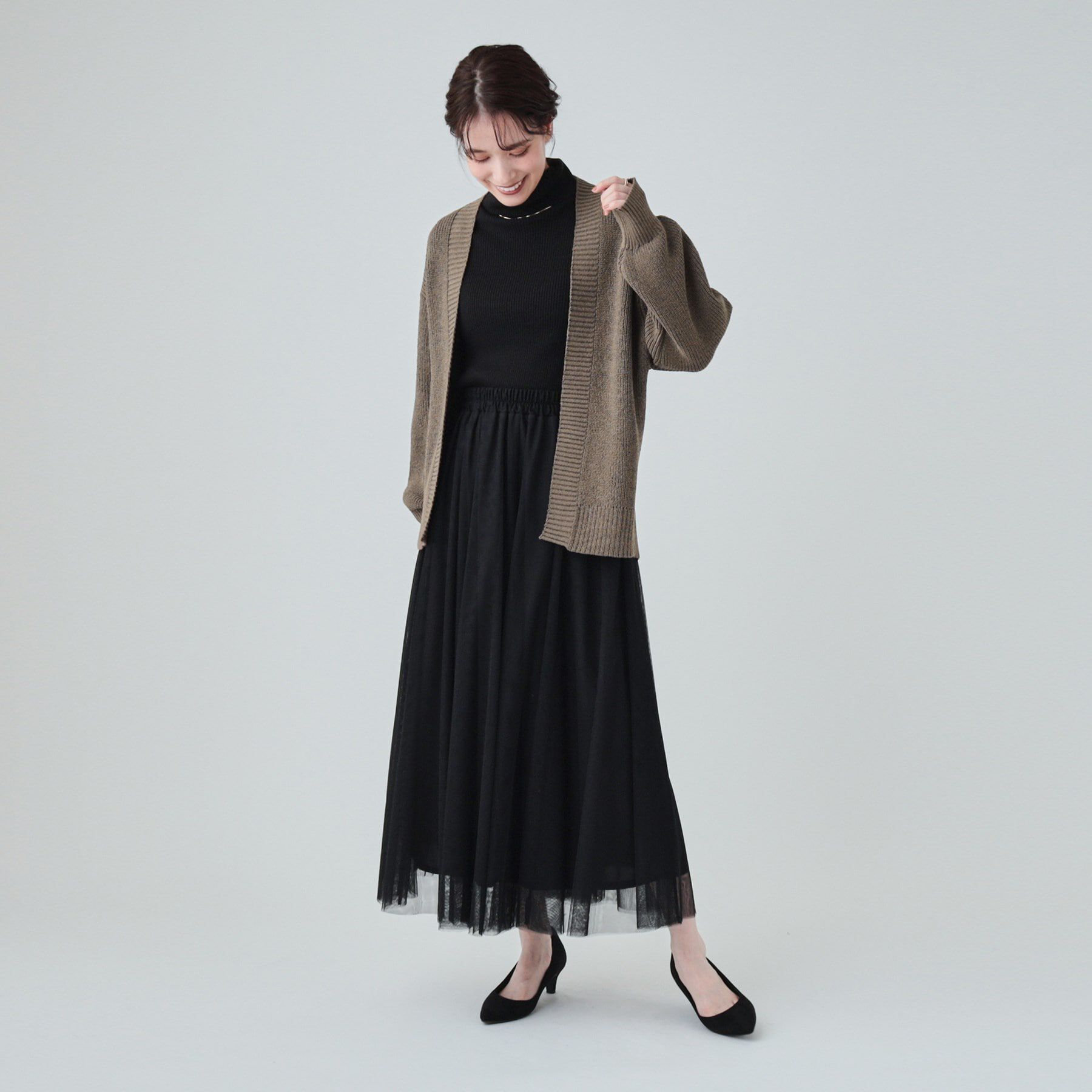 SHOO･LA･RUE「【洗える】ざっくり編みトッパーカーディガン」|カーディガン|