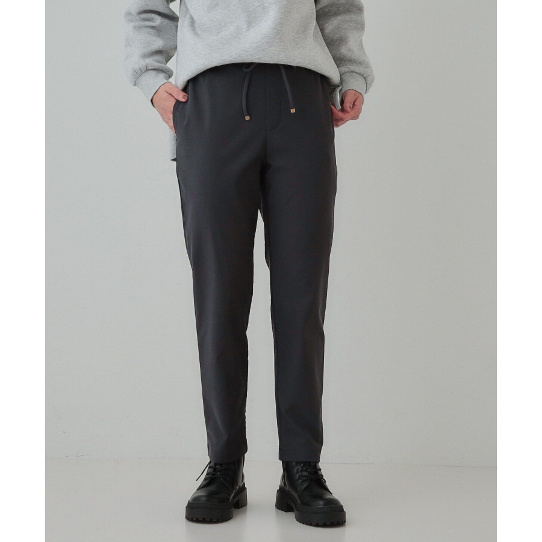 SHOO･LA･RUE「【洗える/SS-3L】あったか裏起毛 ストレッチ テーパードパンツ」|その他|