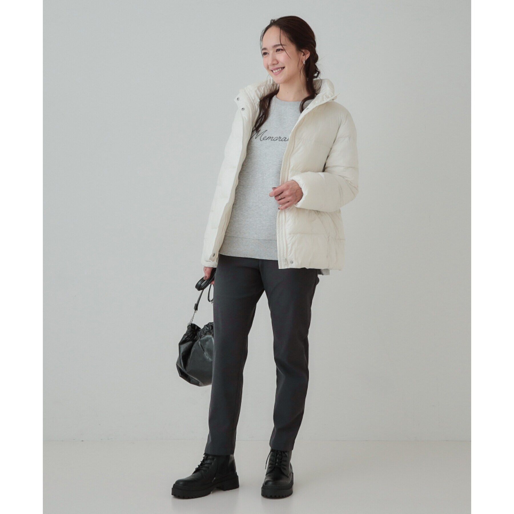 SHOO･LA･RUE「【洗える/SS-3L】あったか裏起毛 ストレッチ テーパードパンツ」|その他|