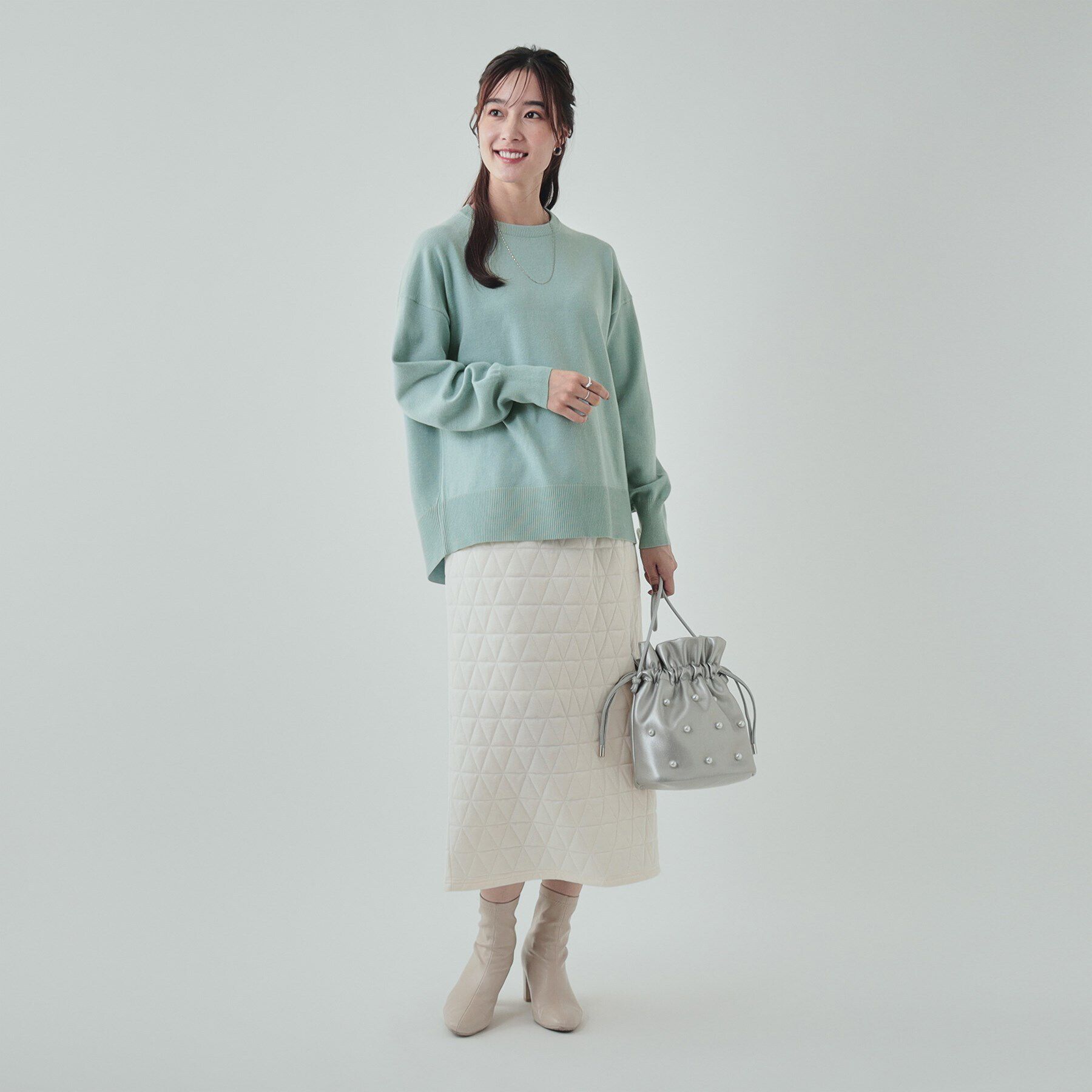 SHOO･LA･RUE「【洗える/毛玉レス】インせず着られる　大人の抜け感　バックスリットニット」|ニット・セーター|