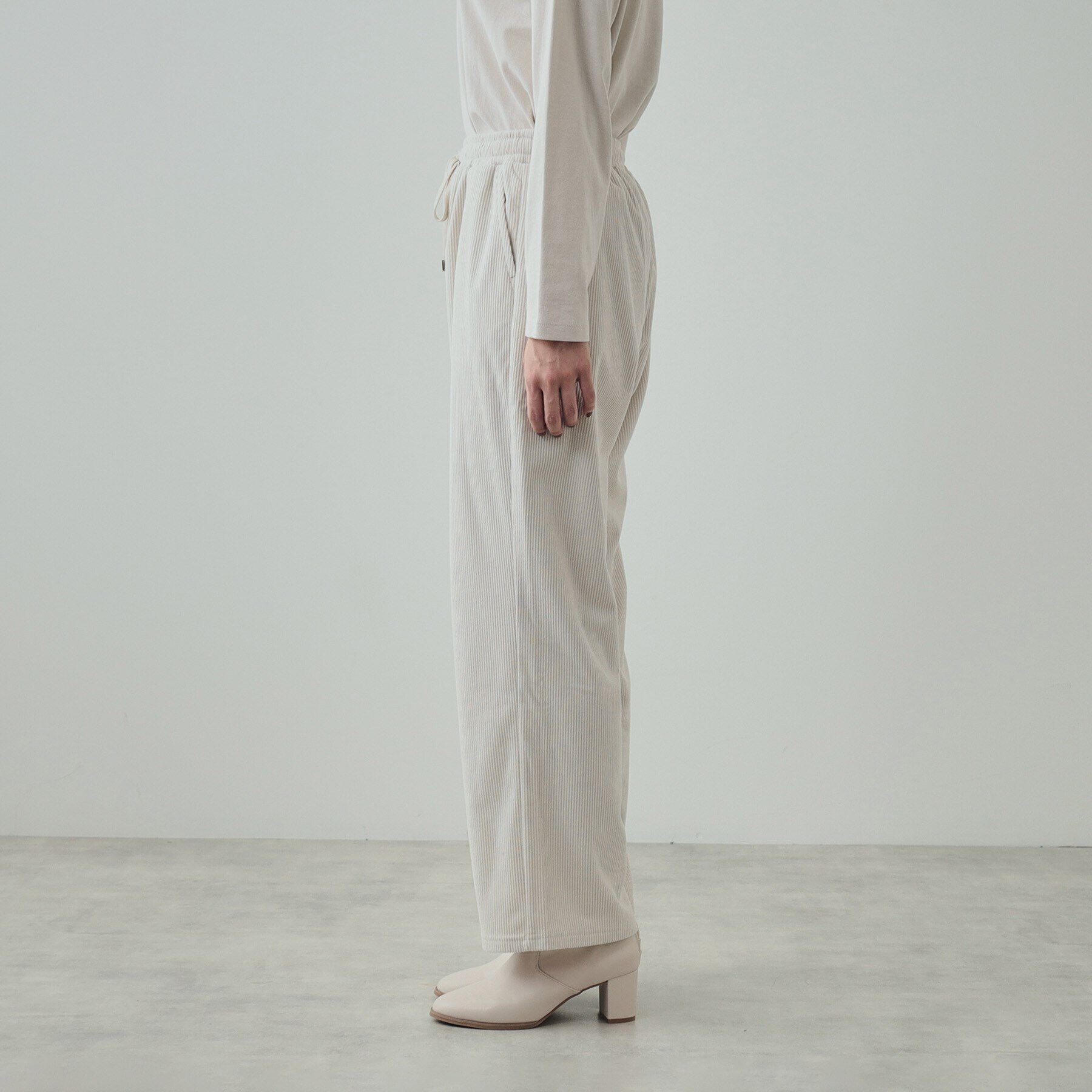 SHOO･LA･RUE「【高レビュー/洗える/SS-3L】きれいめカジュアルに あったか裏起毛 コーデュロイイージーワイドパ」|その他|