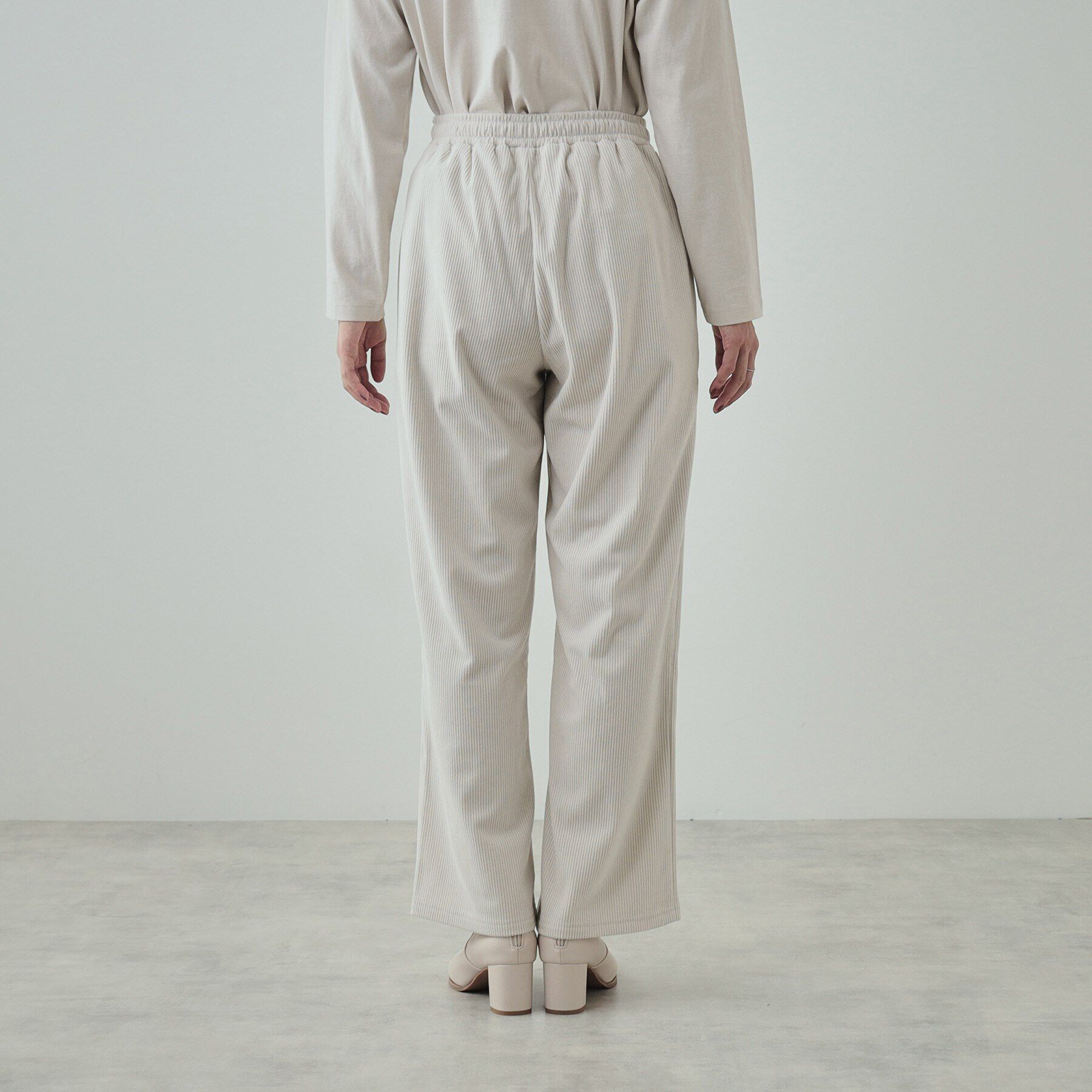 SHOO･LA･RUE「【高レビュー/洗える/SS-3L】きれいめカジュアルに あったか裏起毛 コーデュロイイージーワイドパ」|その他|