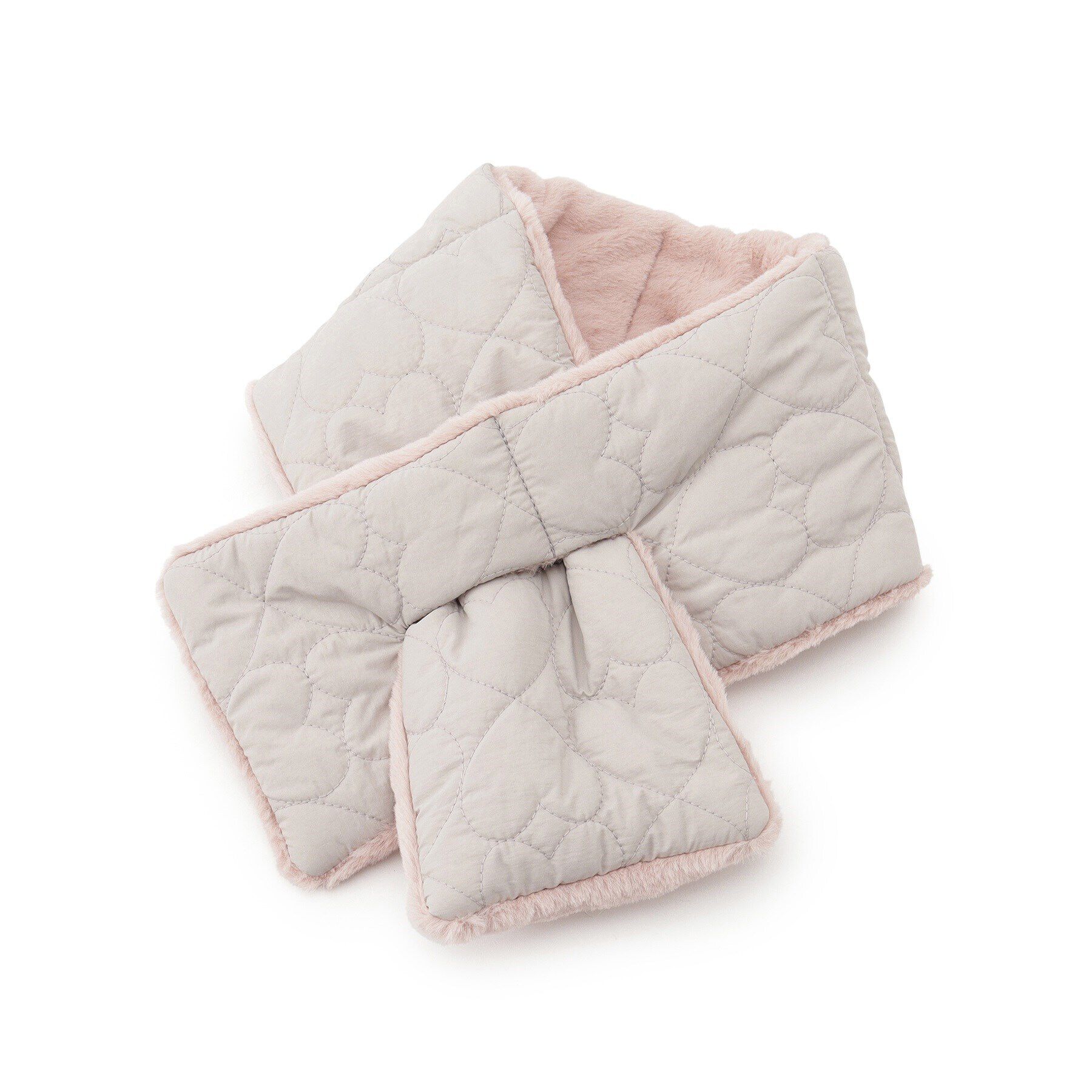 SHOO･LA･RUE「ハートキルトマフラー」|マフラー|ライトグレー(011