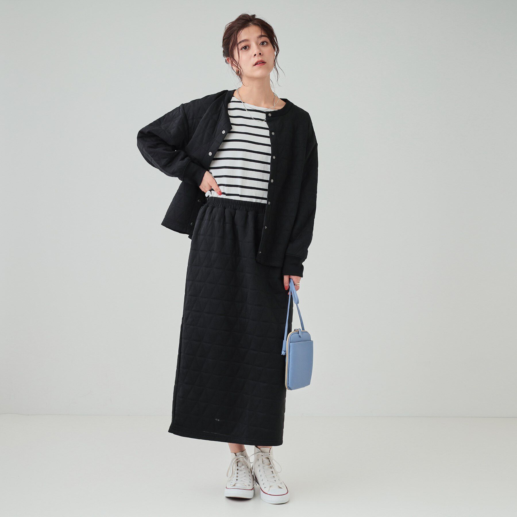 SHOO･LA･RUE「【セットアップ可】キルトナロースカート」|スカート|