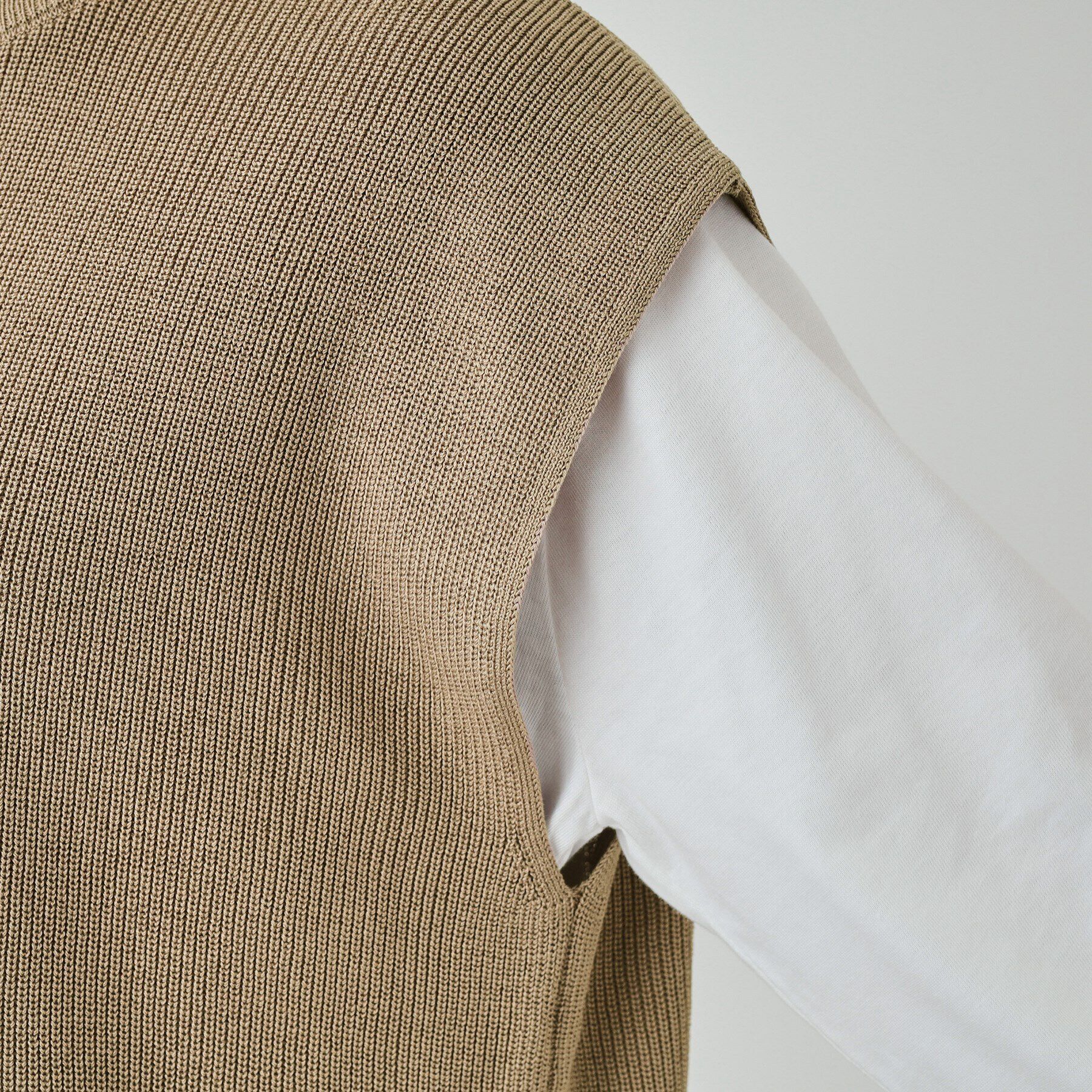 SHOO･LA･RUE「【S-LL/2点セット】後ろ姿も抜かりなく バックリボンニットベスト＋ロンT」|その他|