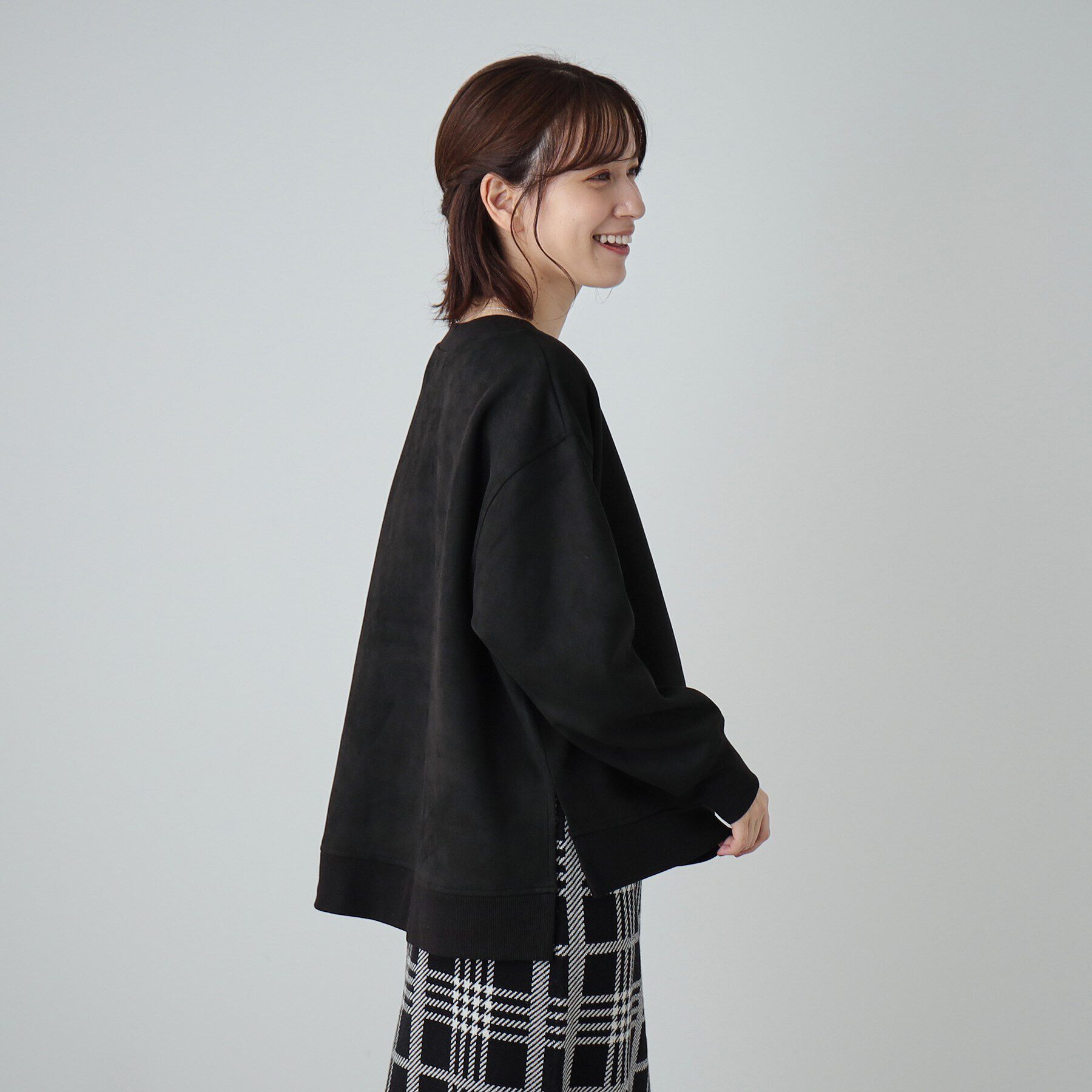 SHOO･LA･RUE「【S-LL】なめらかスエード調トップス」|Tシャツ・カットソー|