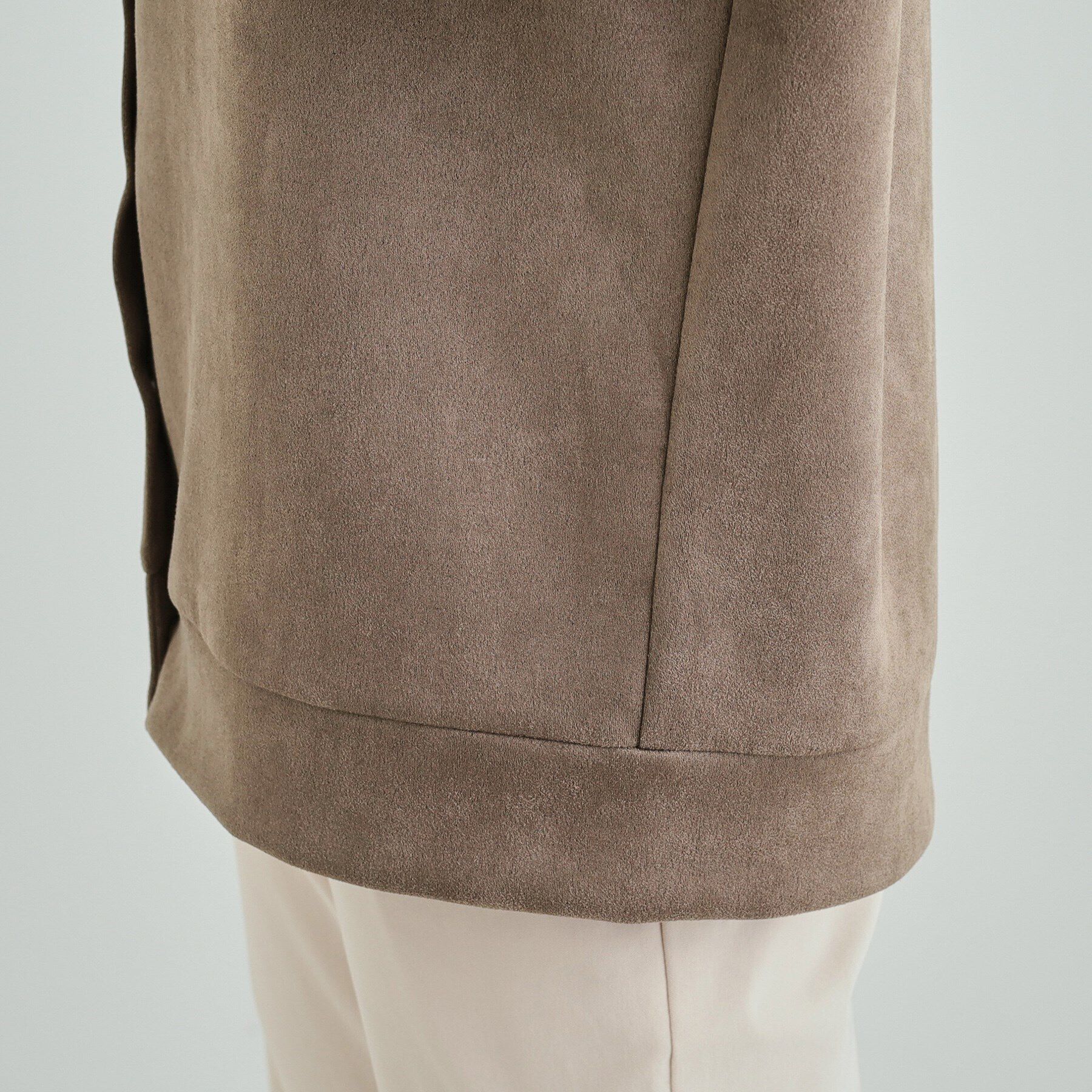 SHOO･LA･RUE「【S-LL】ゆったりと軽やかに やわらかスエード調カーディガン」|カーディガン|