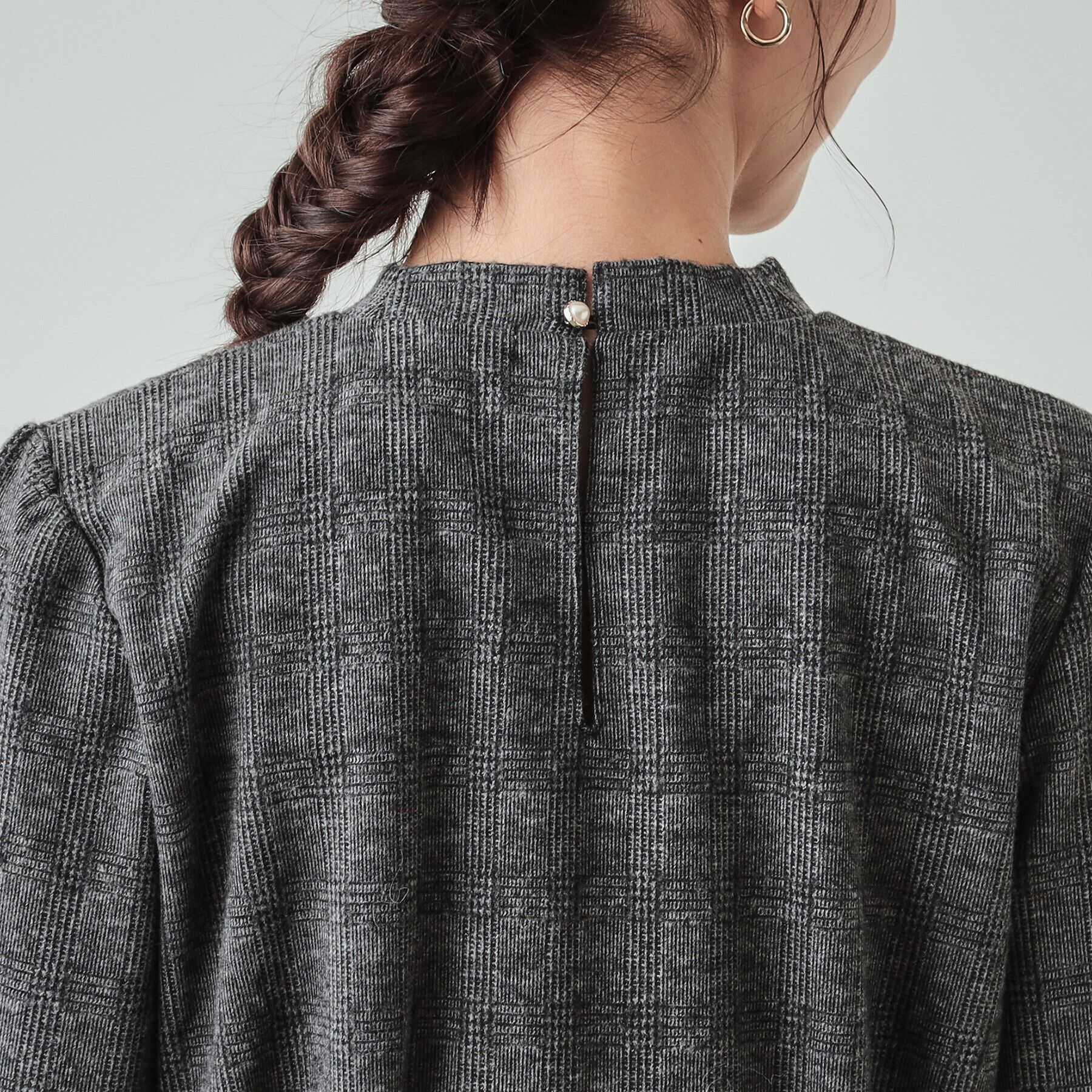 SHOO･LA･RUE「【S-LL】チェック柄 ウエストタックワンピース」|ワンピース|