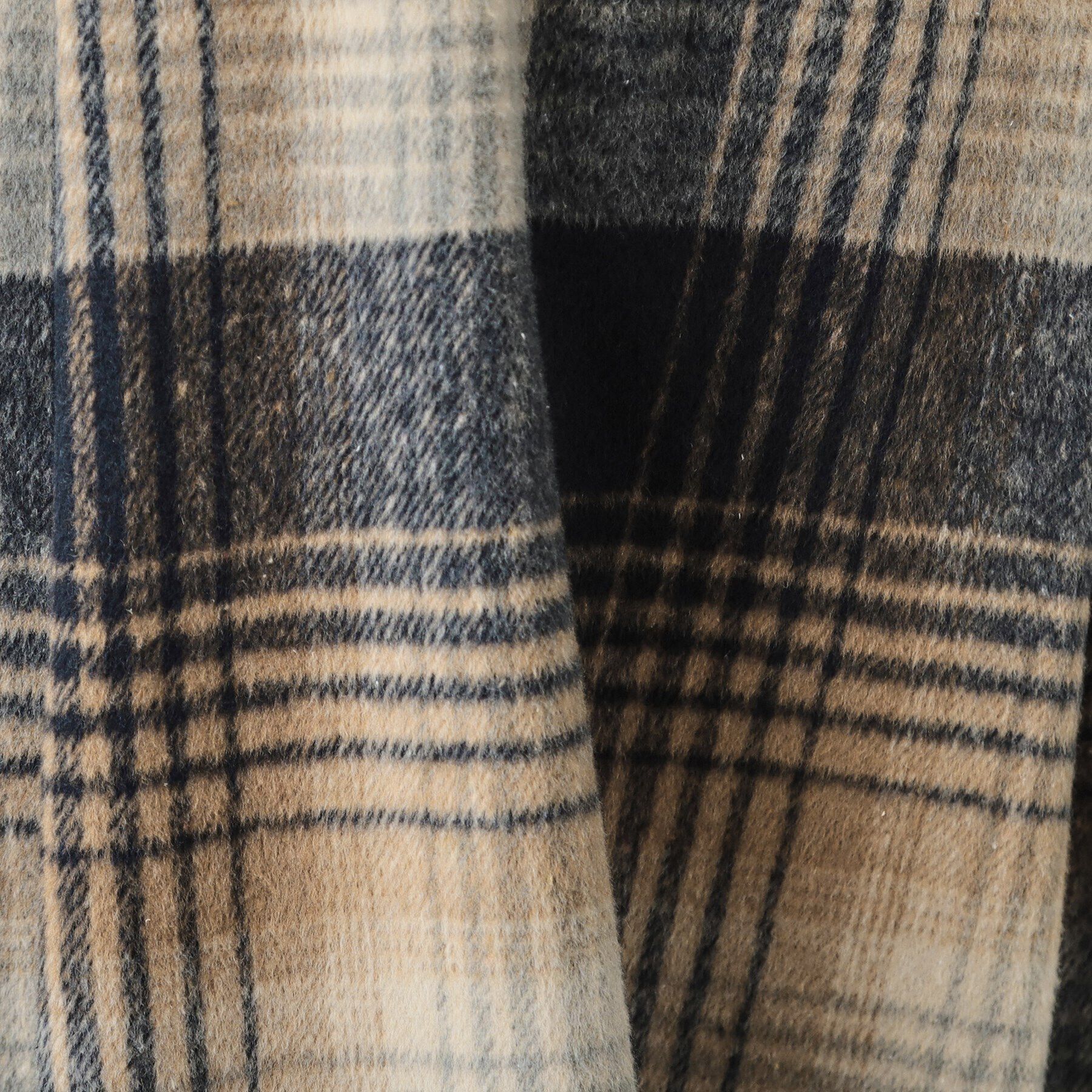 SHOO･LA･RUE「【S-LL】見た目もあったか シャギー調チェックフレアスカート」|スカート|