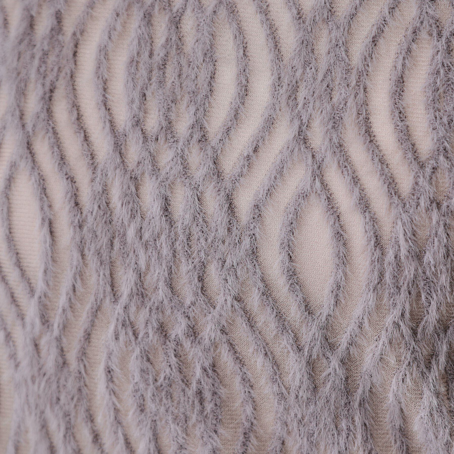 SHOO･LA･RUE「【S-LL/洗える】レイヤードコーデに ふわふわフェザー調ウェーブ柄インナー」|Tシャツ・カットソー|