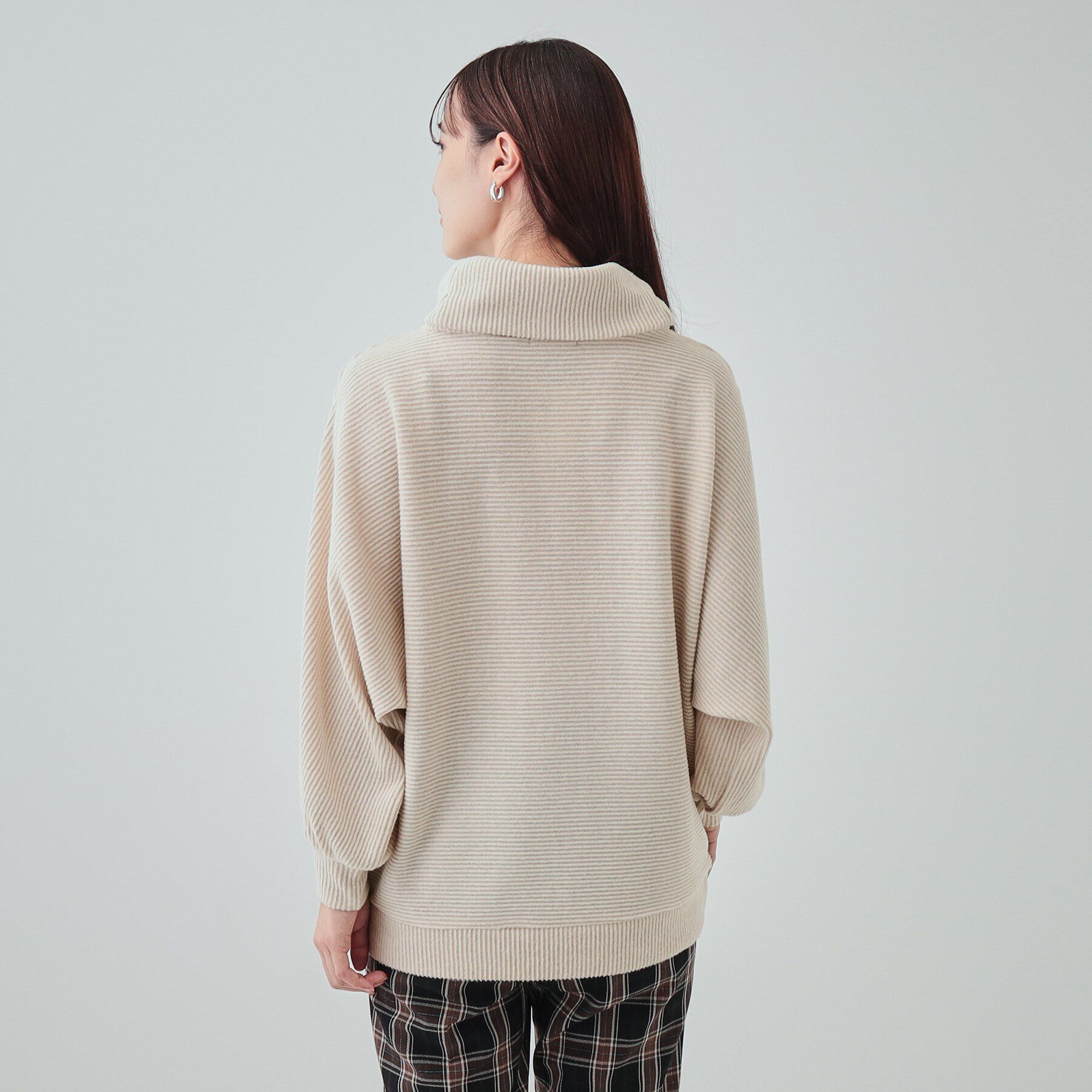 SHOO･LA･RUE「【体型カバー/インせず着られる】リボンタートル ドルマントップス」|Tシャツ・カットソー|