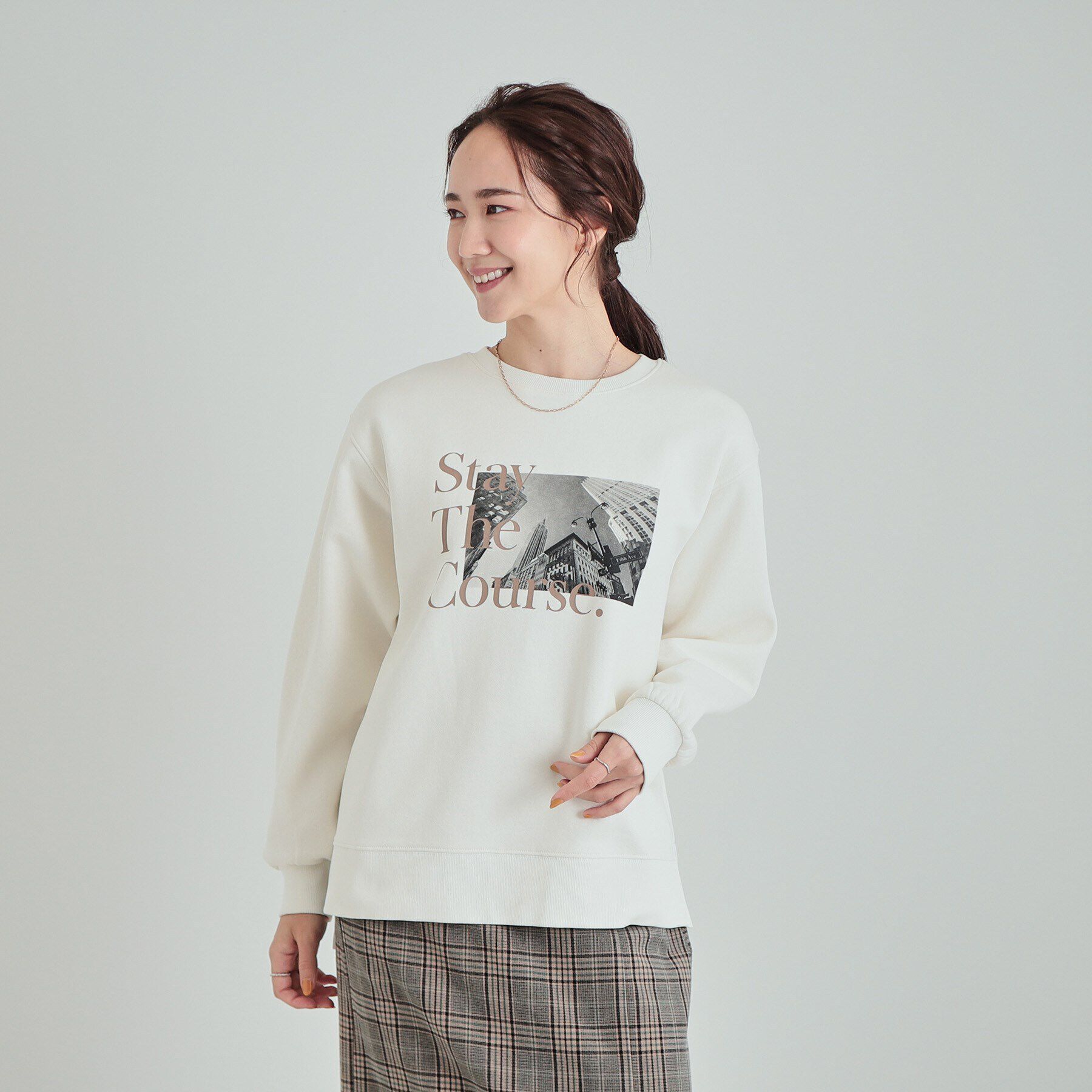 SHOO･LA･RUE「【洗える/S-LL】ふわふわあったか裏起毛 グラフィックスウェット【SHOO WARM】」|パーカー|