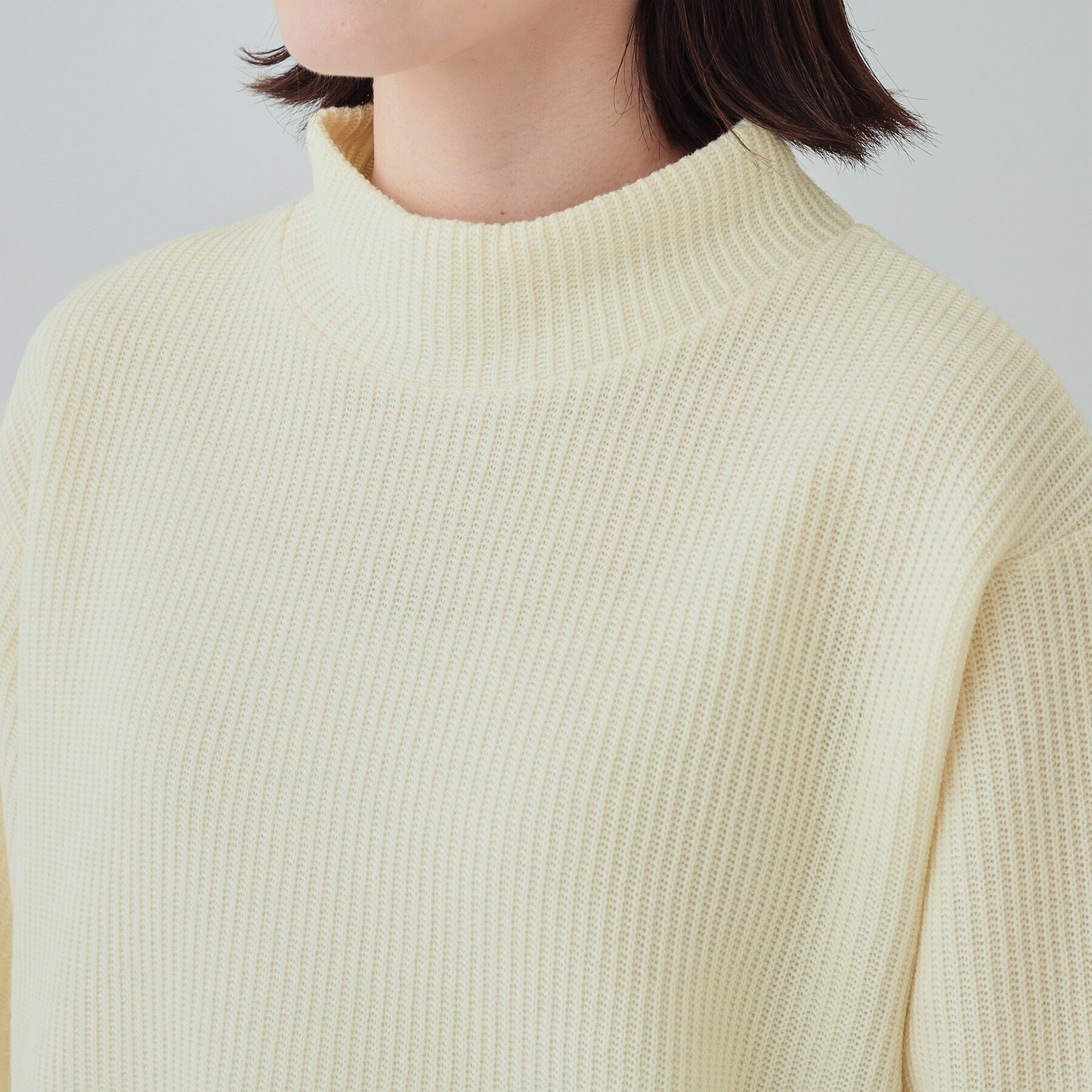 SHOO･LA･RUE「【あったか/S-LL/洗濯機可】裏起毛であったか畦編みハイネックトップス」|Tシャツ・カットソー|