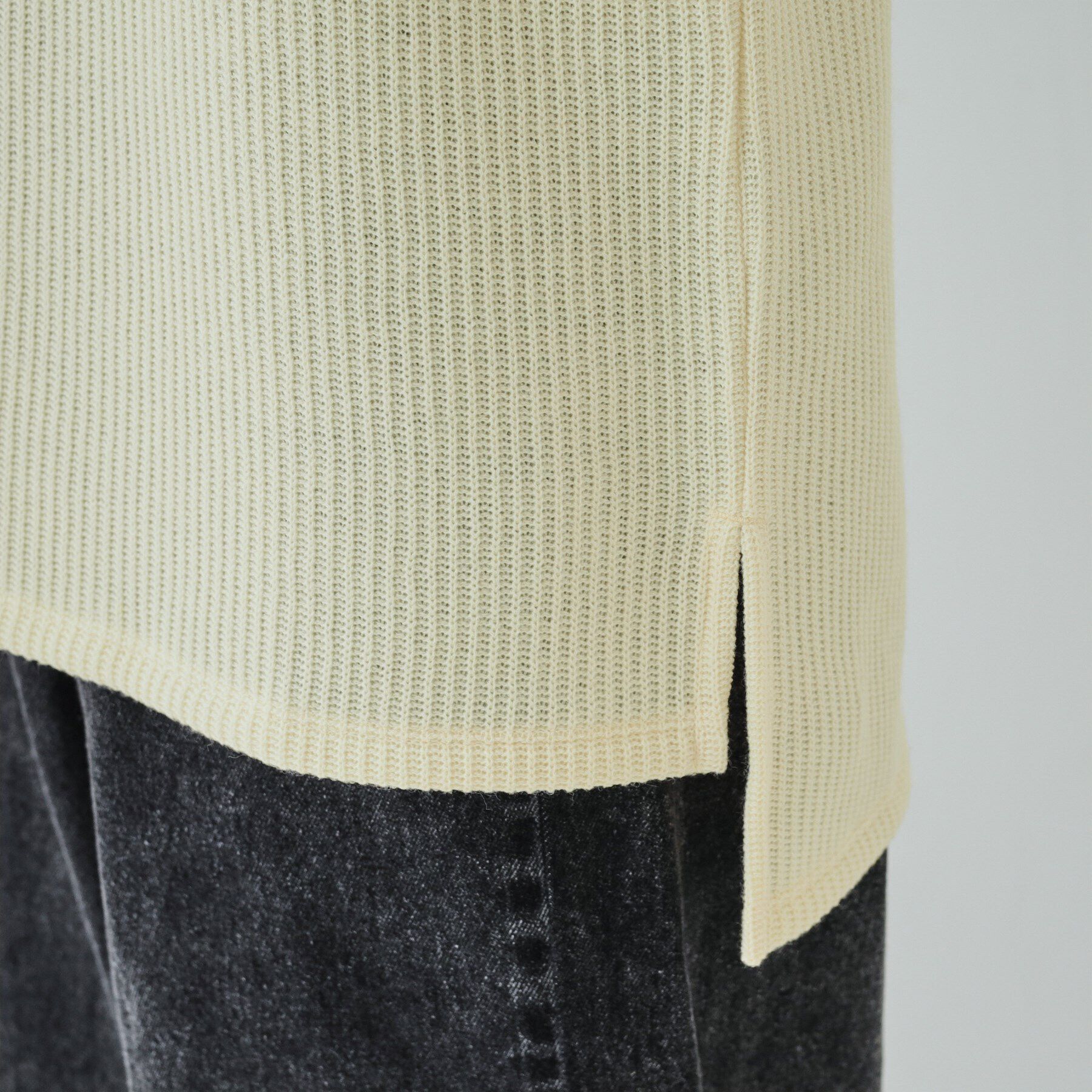 SHOO･LA･RUE「【あったか/S-LL/洗濯機可】裏起毛であったか畦編みハイネックトップス」|Tシャツ・カットソー|