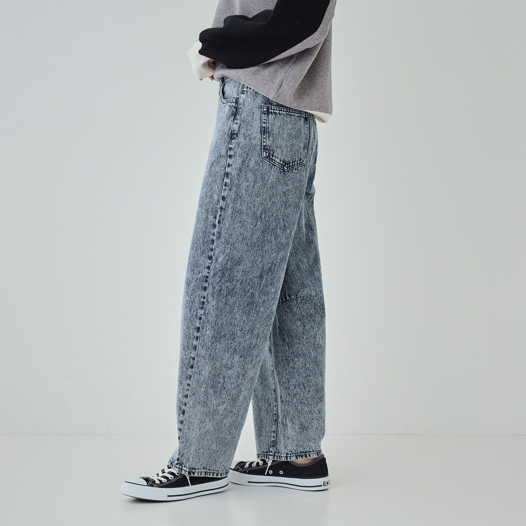 SHOO･LA･RUE「【S-LL】ケミカルウォッシュ カーブデニムパンツ」|その他|