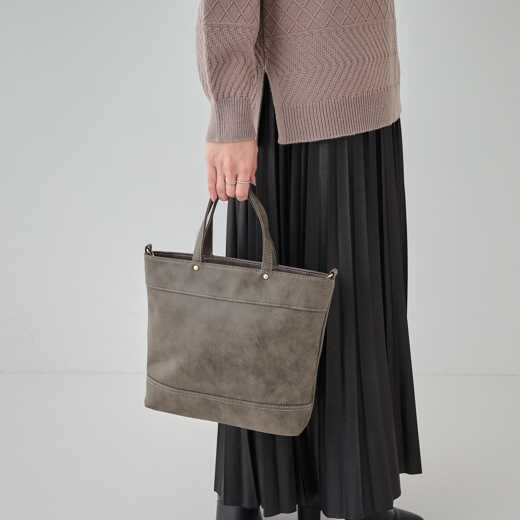 SHOO･LA･RUE「【2WAY】ムラ合皮トートバッグ」|トートバッグ|