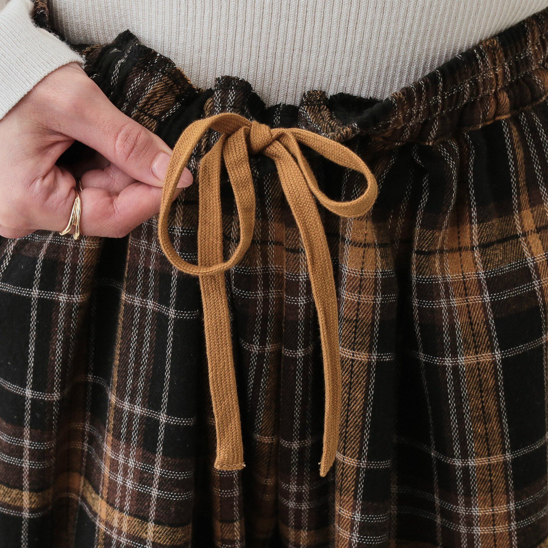 SHOO･LA･RUE「大人が着たい 微起毛 チェック柄ガウチョパンツ」|その他|