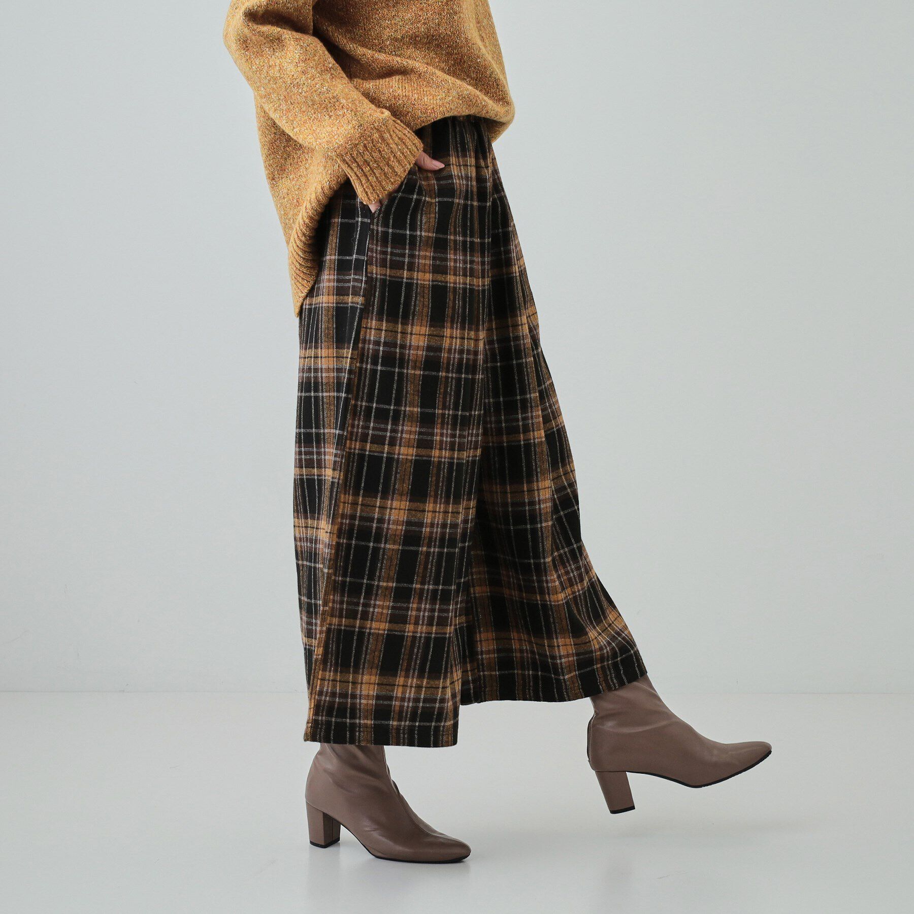 SHOO･LA･RUE「大人が着たい 微起毛 チェック柄ガウチョパンツ」|その他|