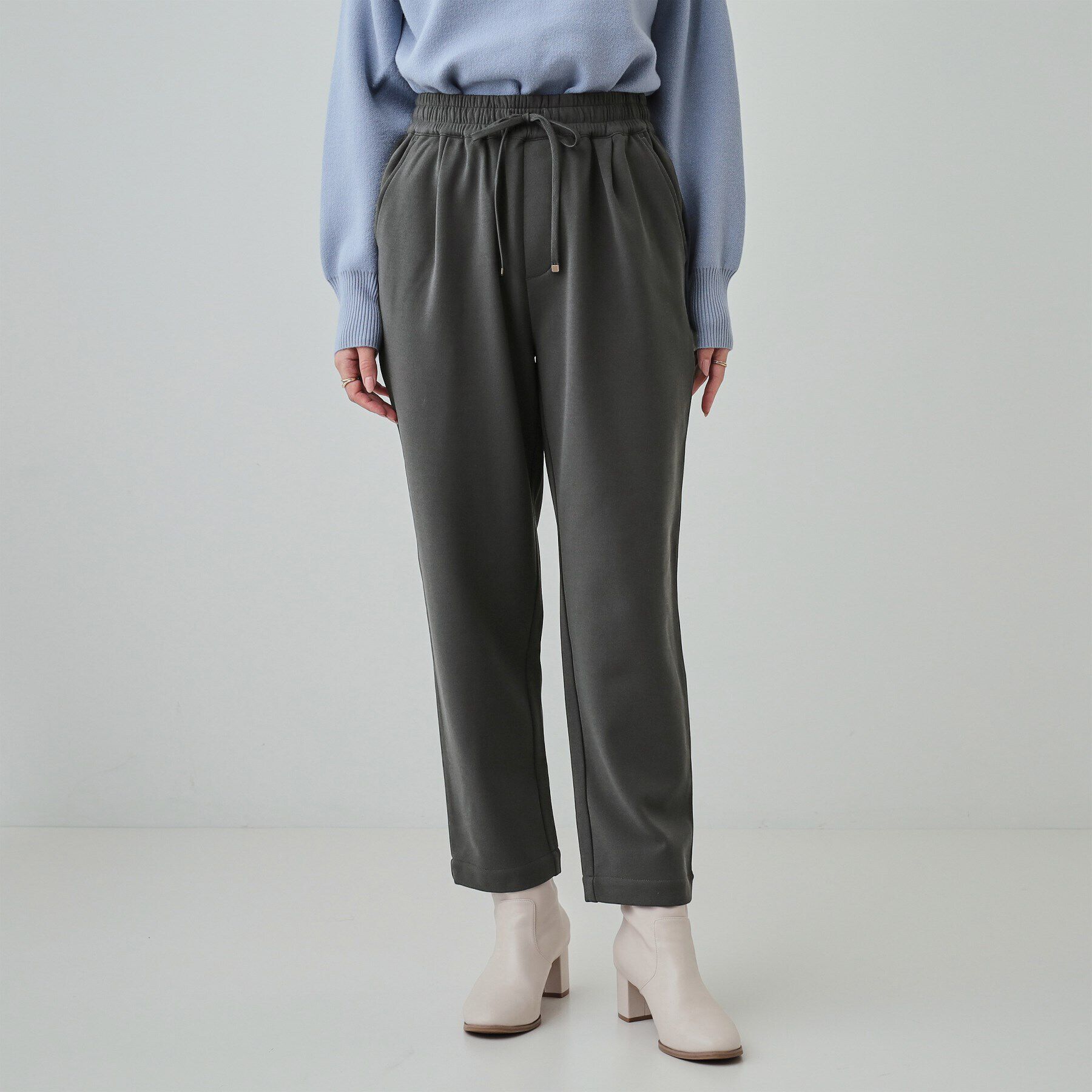 SHOO･LA･RUE「【洗える/SS-3L/あったか】スマートに見える 裏起毛イージーパンツ」|その他|