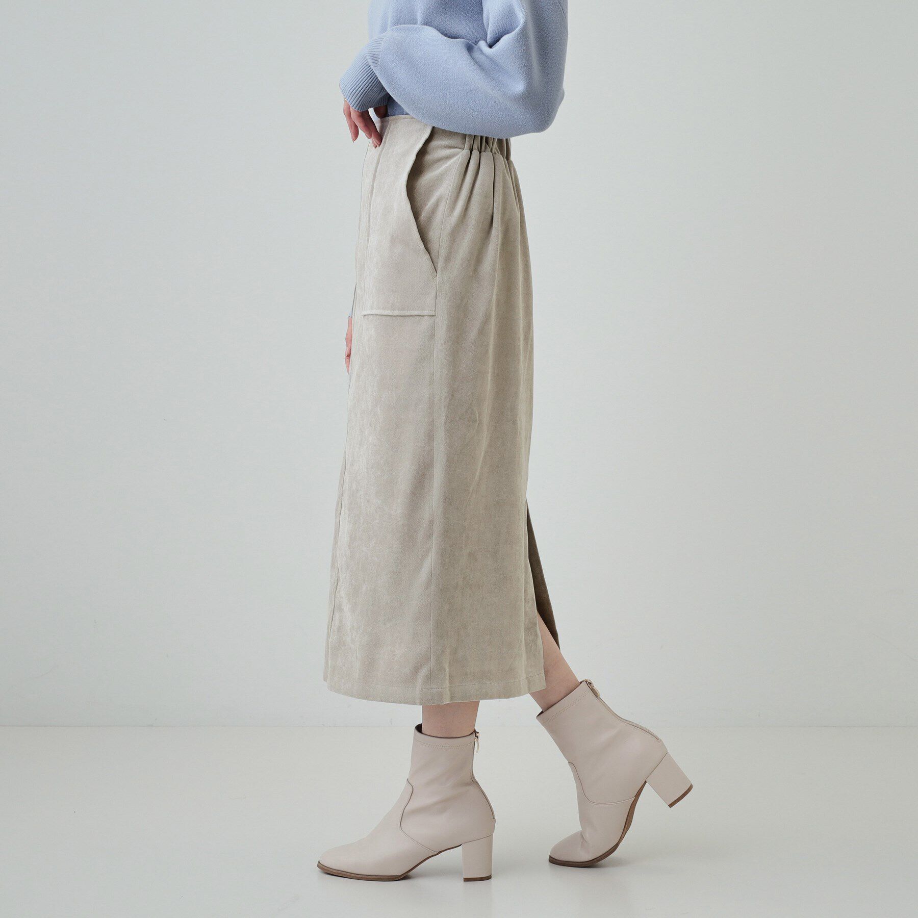 SHOO･LA･RUE「クラッシュベロアベイカースカート」|スカート|