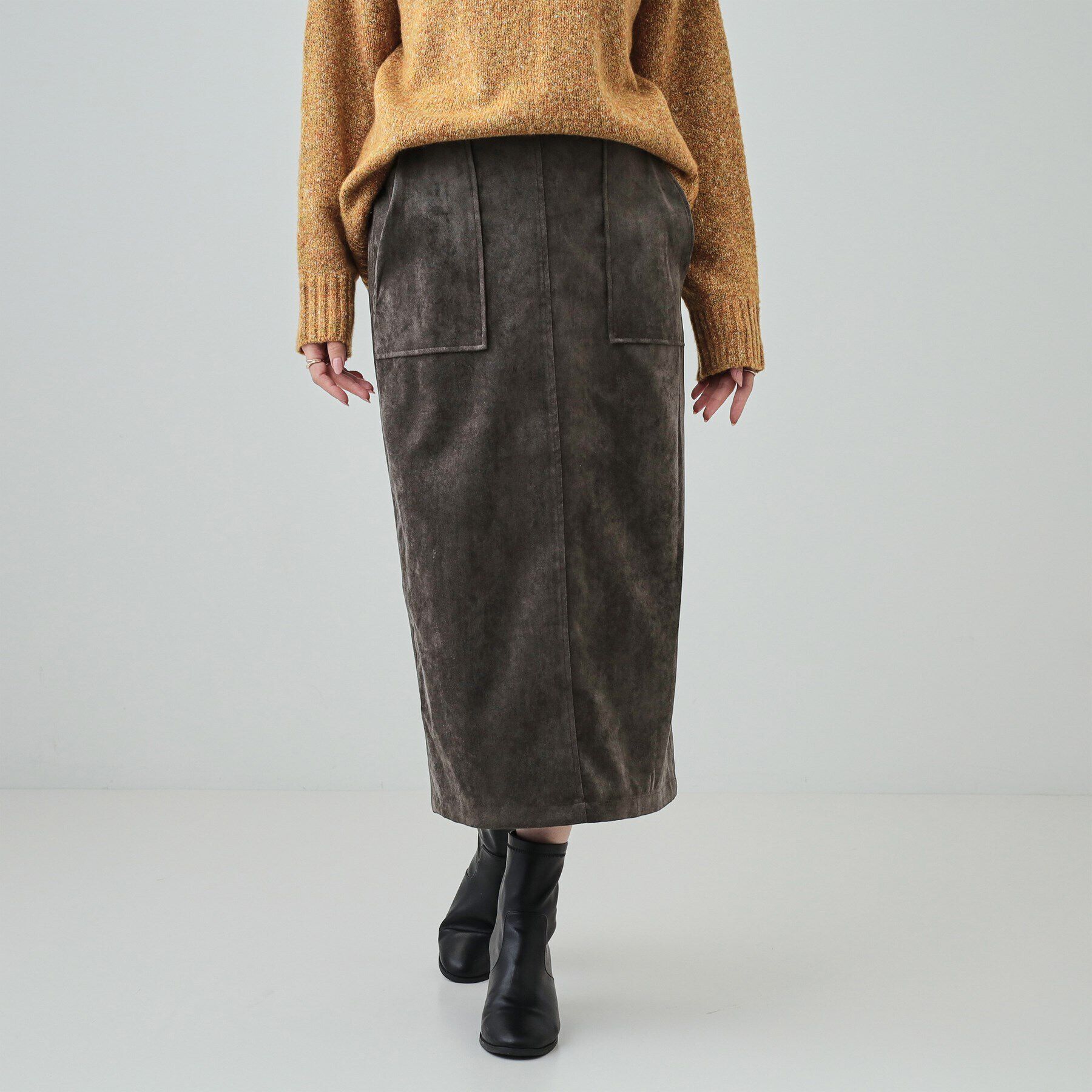 SHOO･LA･RUE「クラッシュベロアベイカースカート」|スカート|