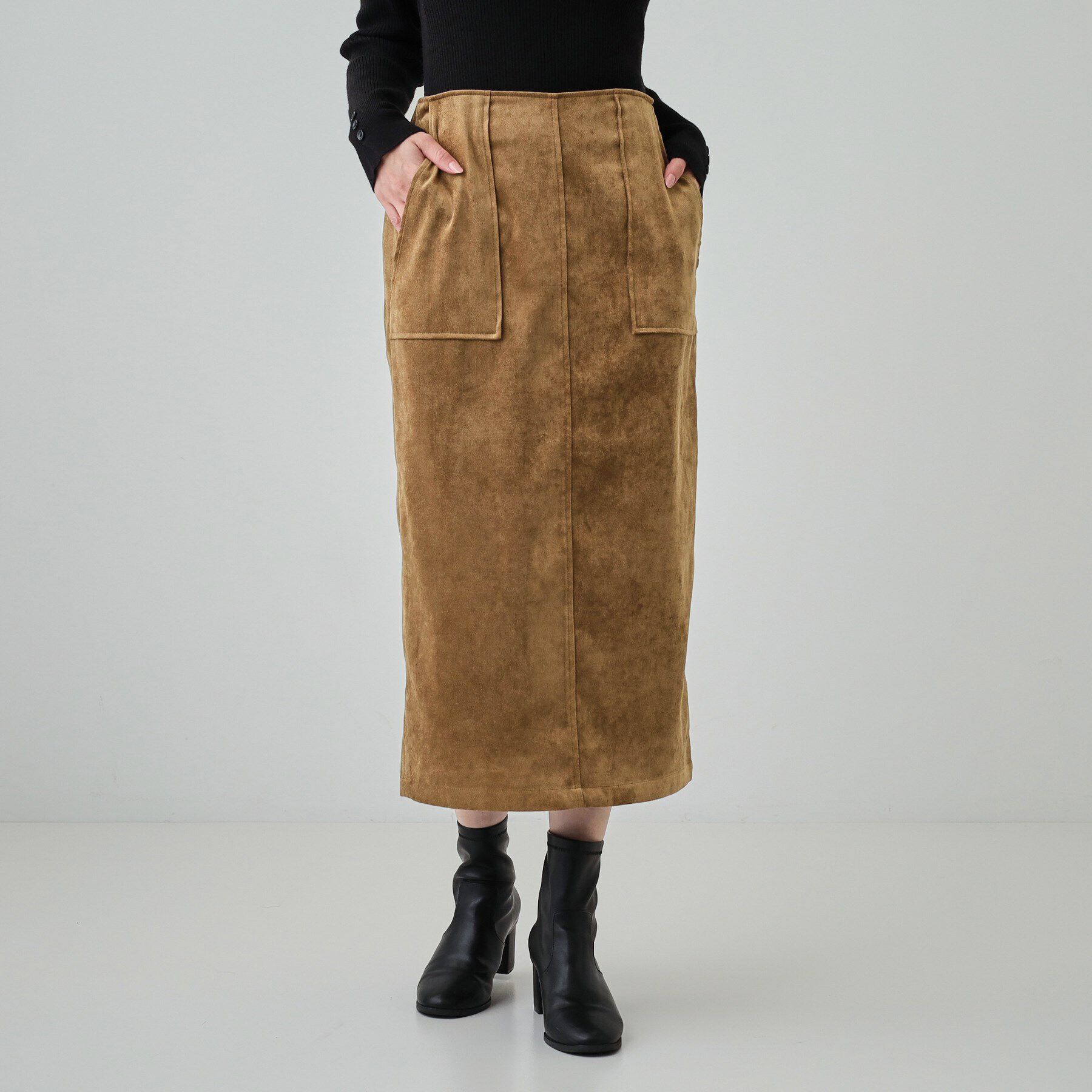 SHOO･LA･RUE「クラッシュベロアベイカースカート」|スカート|