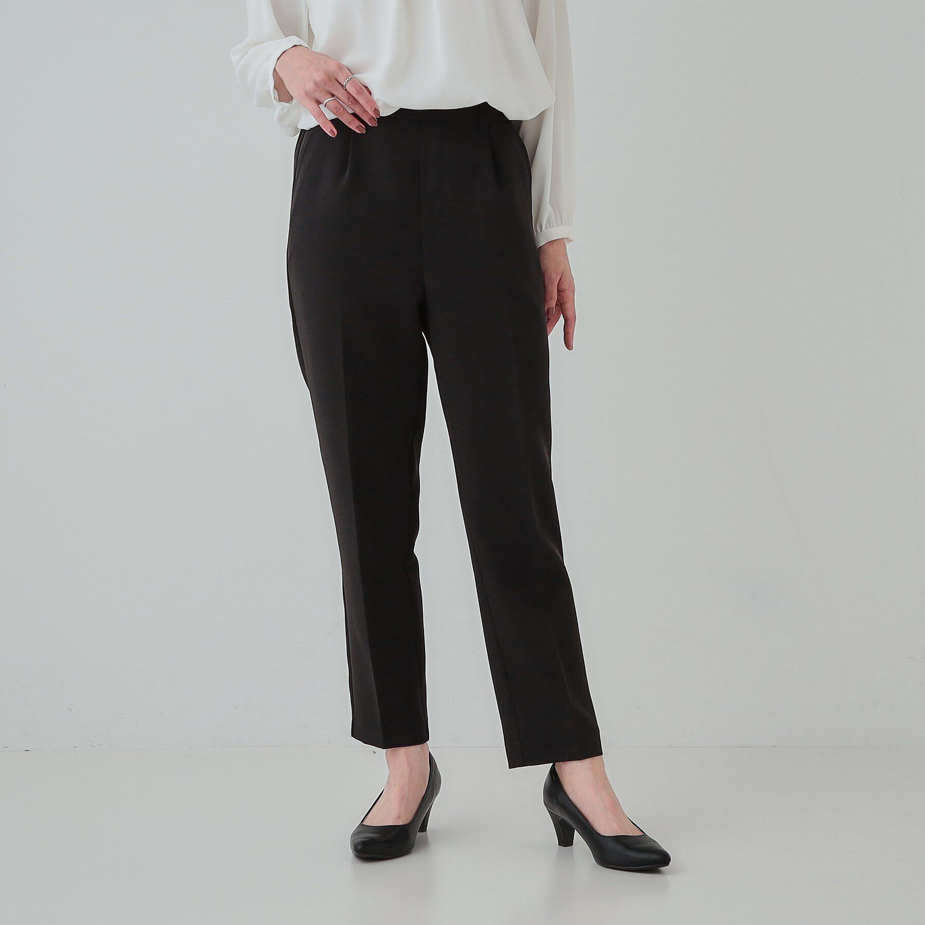 SHOO･LA･RUE「【SS-3L/洗える/通勤・セレモニーにも】しなやかな身のこなしが叶う ストレッチテーパードパンツ」|その他|