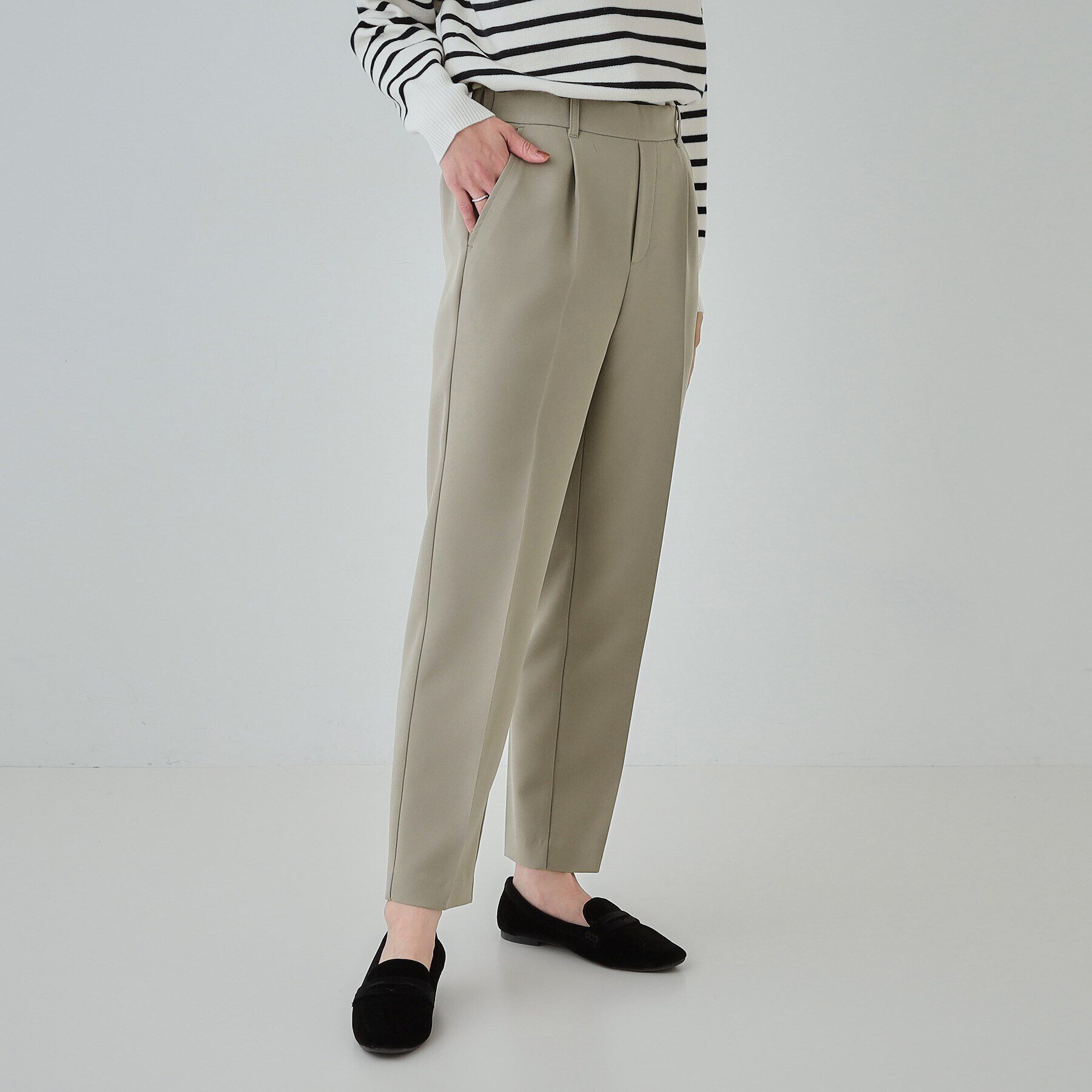 SHOO･LA･RUE「【SS-3L/洗える/通勤・セレモニーにも】しなやかな身のこなしが叶う ストレッチテーパードパンツ」|その他|