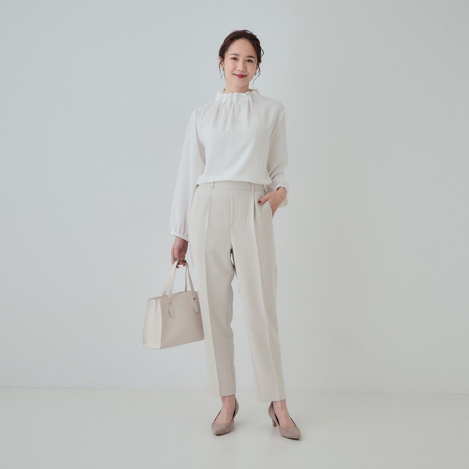 SHOO･LA･RUE「【SS-3L/洗える/通勤・セレモニーにも】しなやかな身のこなしが叶う ストレッチテーパードパンツ」|その他|