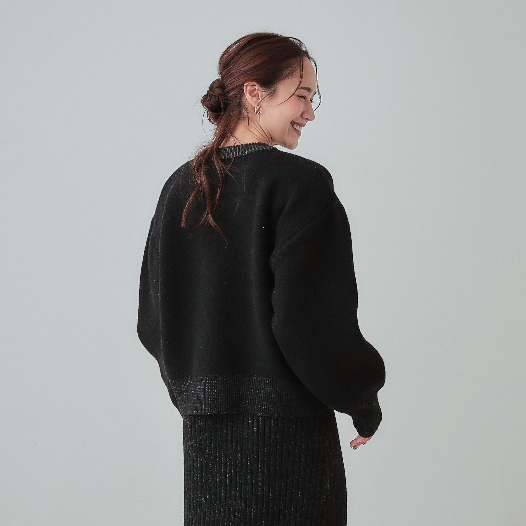 SHOO･LA･RUE「【セットアップ可】もちもちミックスヤーンロゴニット」|ニット・セーター|