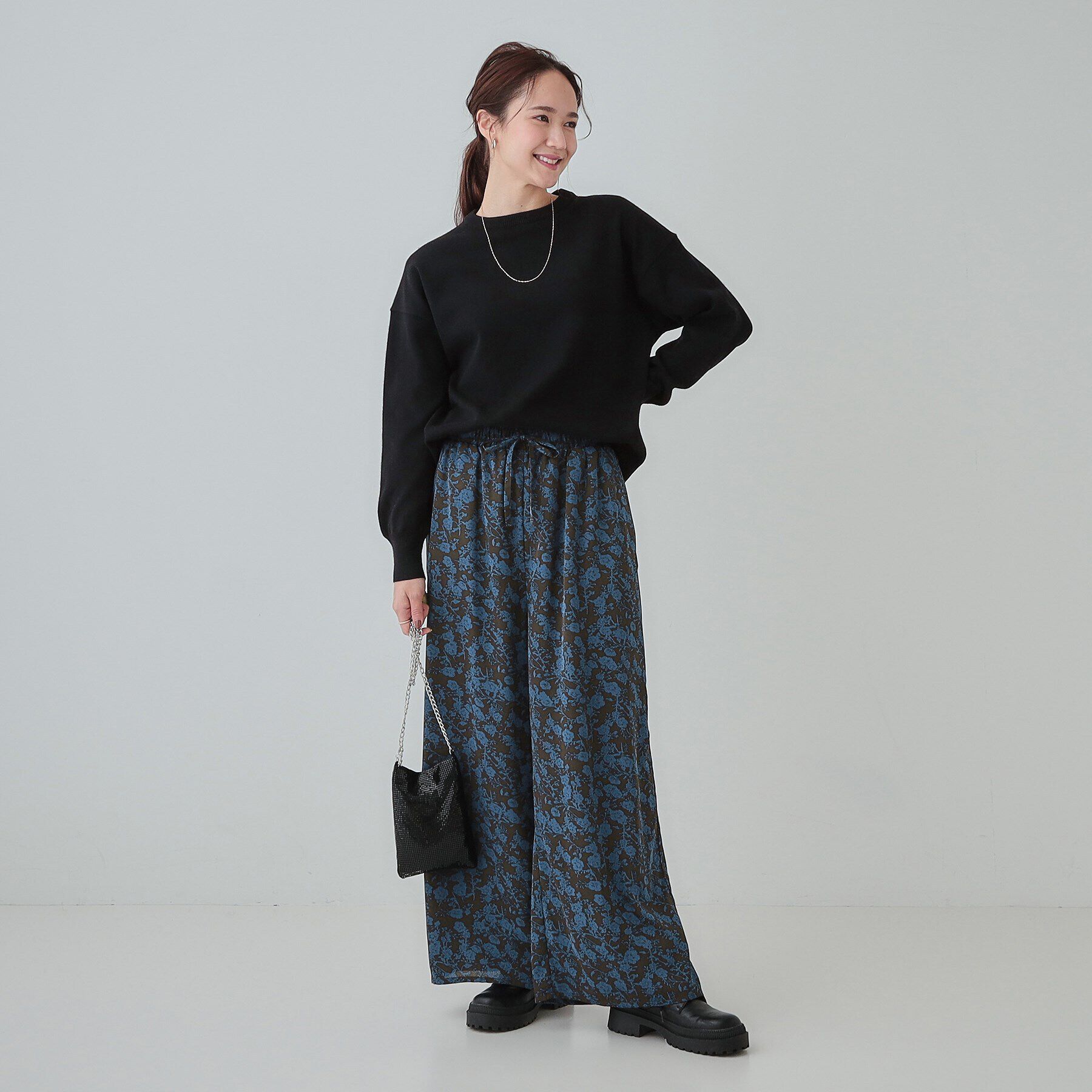 SHOO･LA･RUE「【あったか】裏フリース 柄アソートイージーパンツ」|その他|