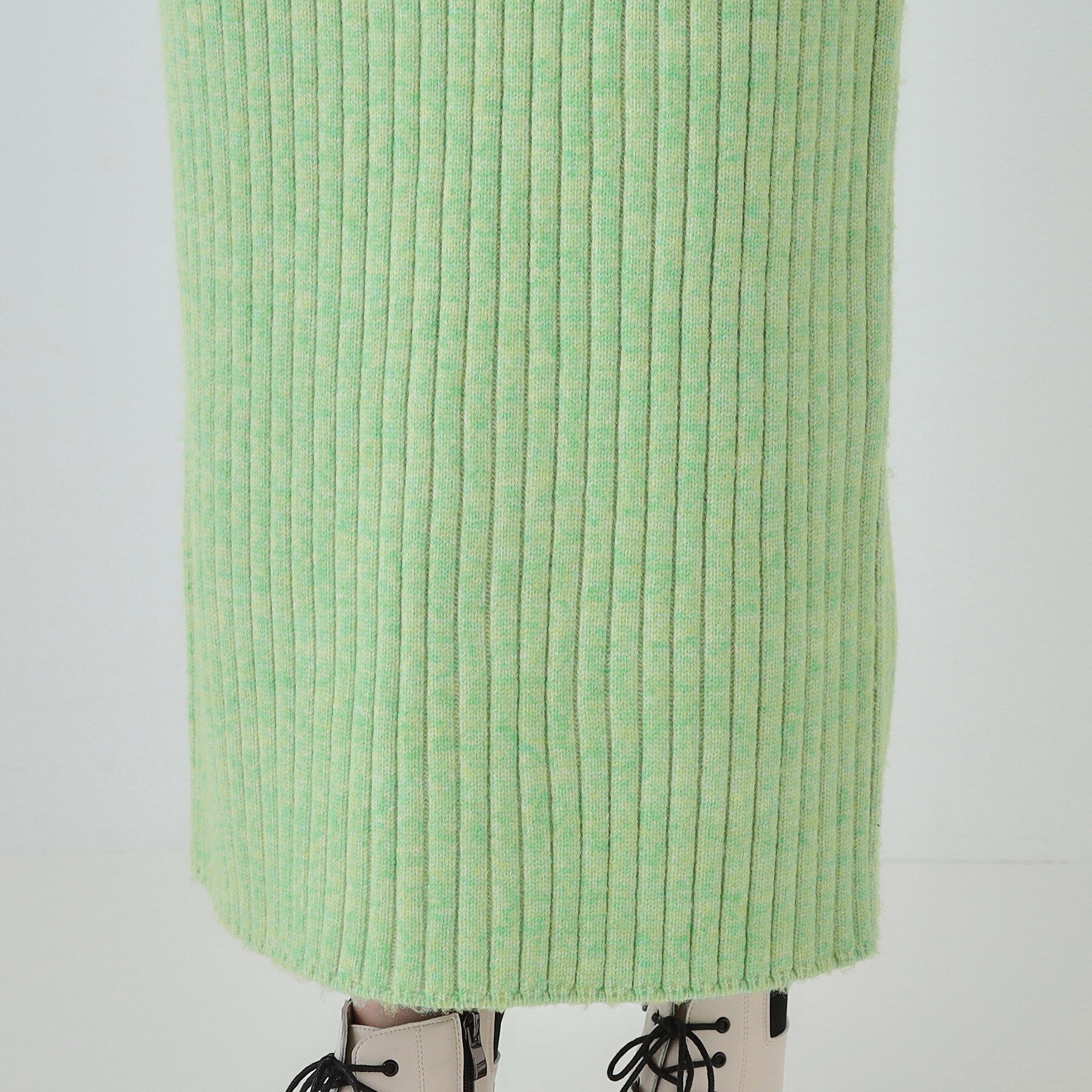 SHOO･LA･RUE「【セットアップ可】リブ編みの縦ラインですっきり見え ニットナロースカート」|スカート|