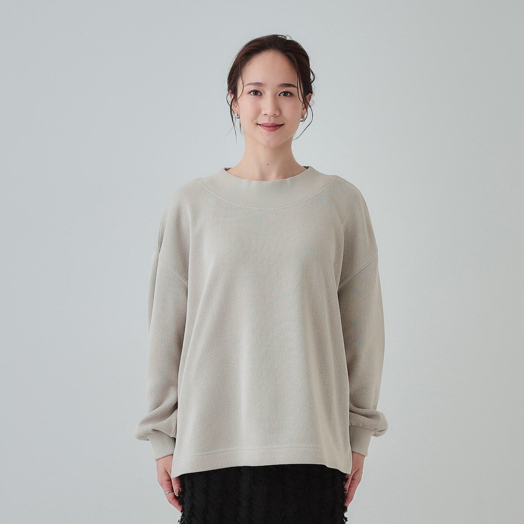 SHOO･LA･RUE「【S-LL】大人カジュアルに オフネックニットソー」|Tシャツ・カットソー|