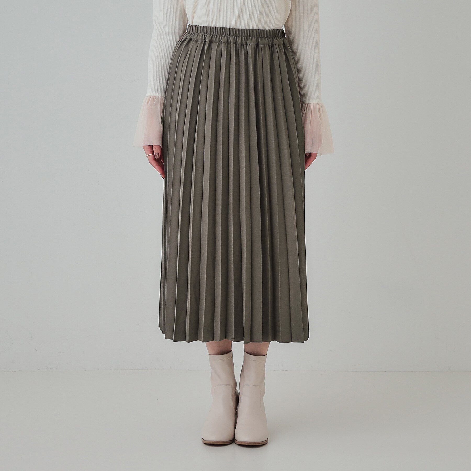 SHOO･LA･RUE「【S-LL】軽やかな動きと優雅さを演出 プリーツスカート」|スカート|