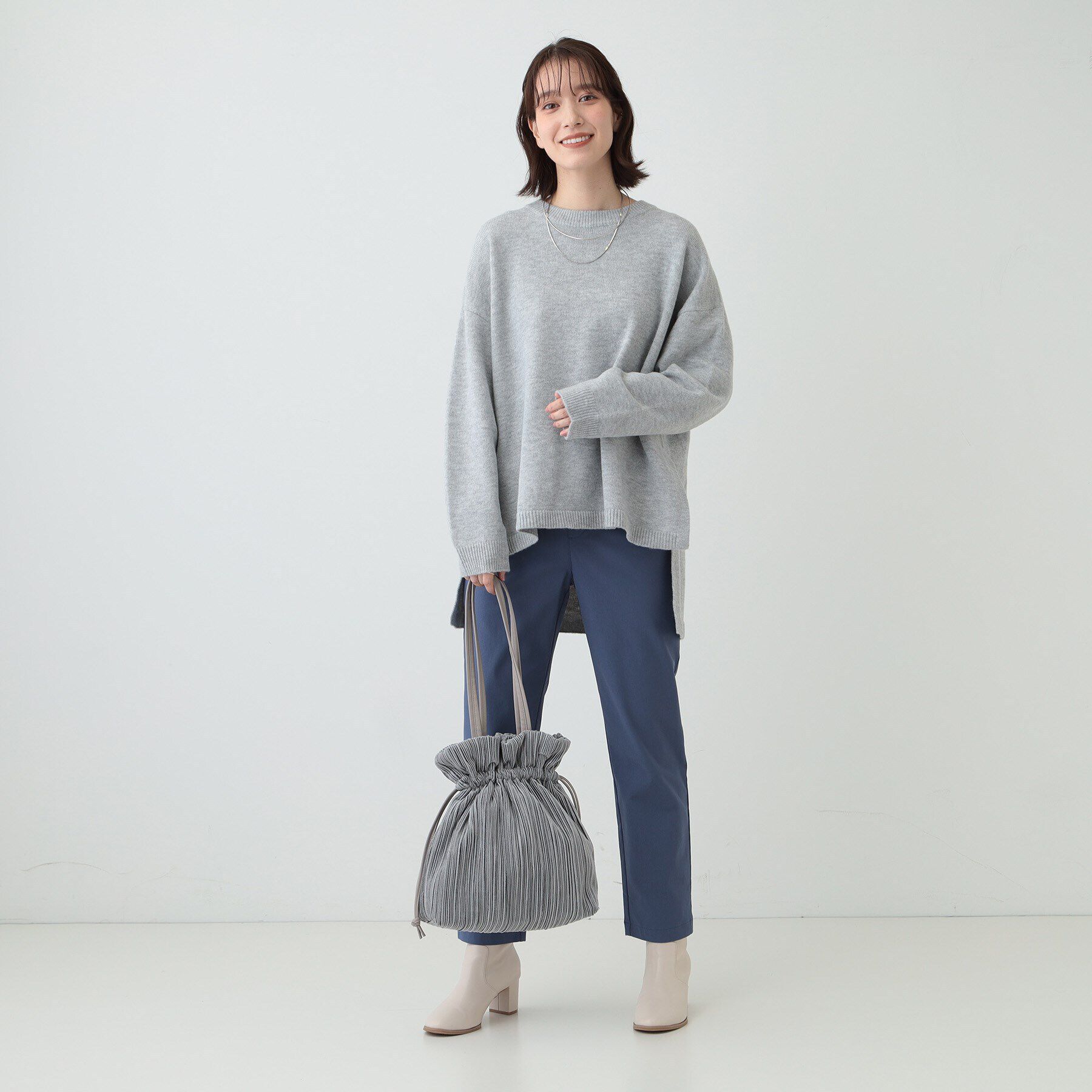 SHOO･LA･RUE「プリーツ巾着トートバッグ」|トートバッグ|