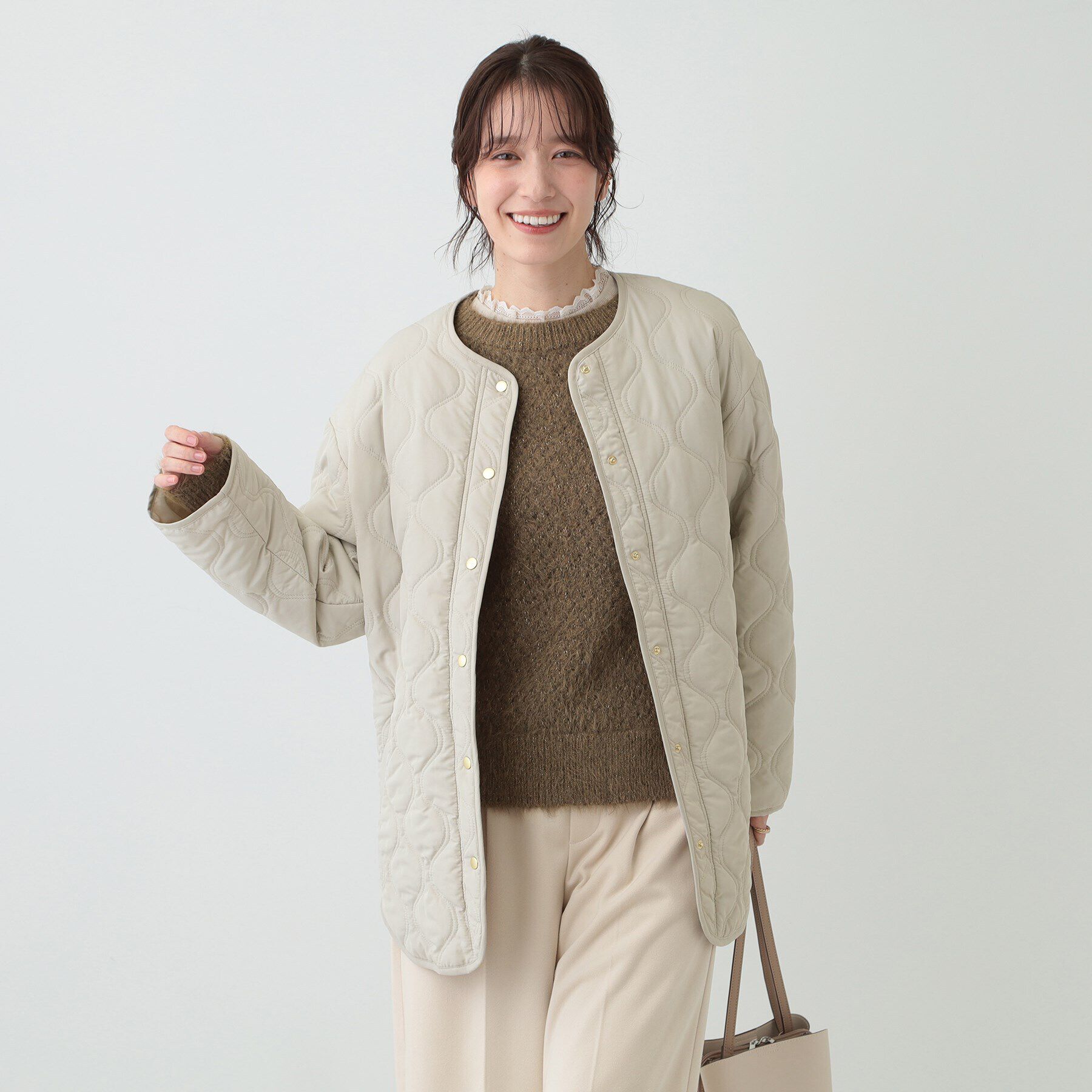 SHOO･LA･RUE「【S-LL/撥水】さっと羽織れる 大人が着たい キルトジャケット」|ブルゾン・スタジャン|