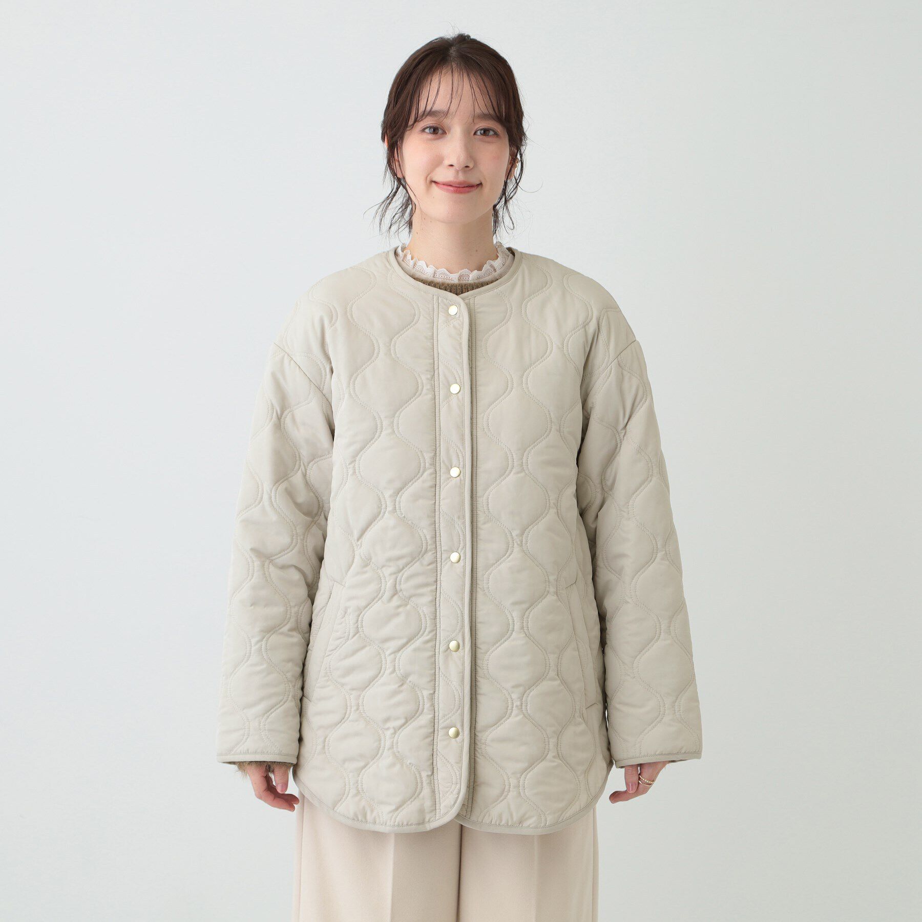 SHOO･LA･RUE「【S-LL/撥水】さっと羽織れる 大人が着たい キルトジャケット」|ブルゾン・スタジャン|