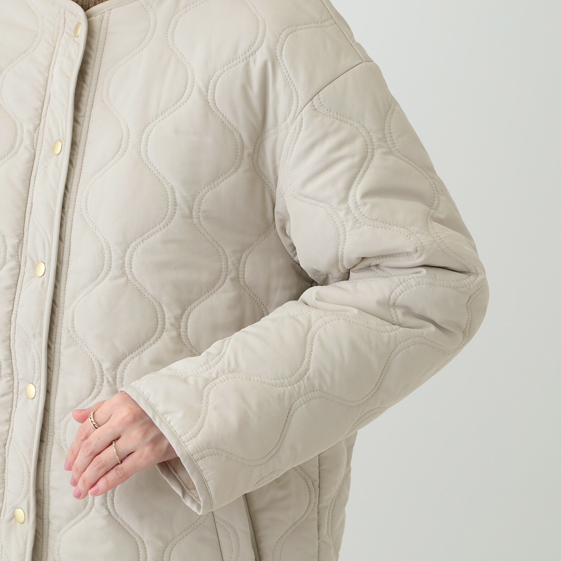 SHOO･LA･RUE「【S-LL/撥水】さっと羽織れる 大人が着たい キルトジャケット」|ブルゾン・スタジャン|