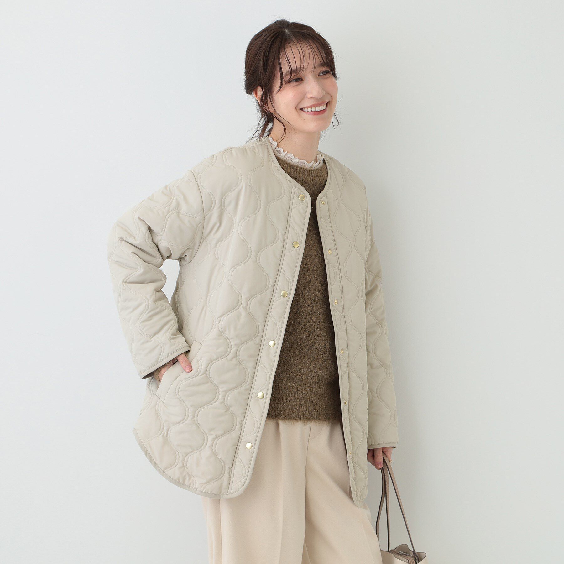 SHOO･LA･RUE「【S-LL/撥水】さっと羽織れる 大人が着たい キルトジャケット」|ブルゾン・スタジャン|