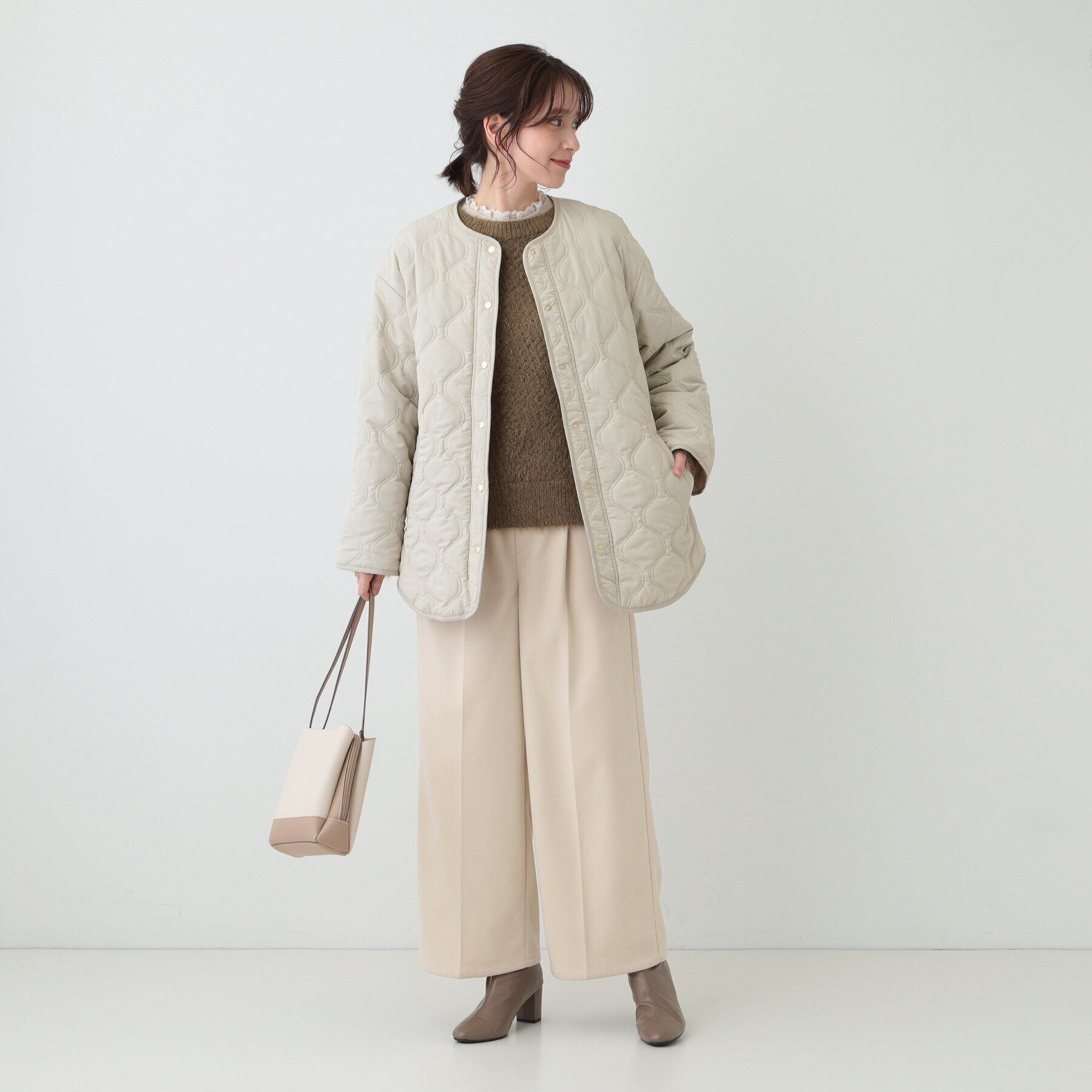 SHOO･LA･RUE「【S-LL/撥水】さっと羽織れる 大人が着たい キルトジャケット」|ブルゾン・スタジャン|